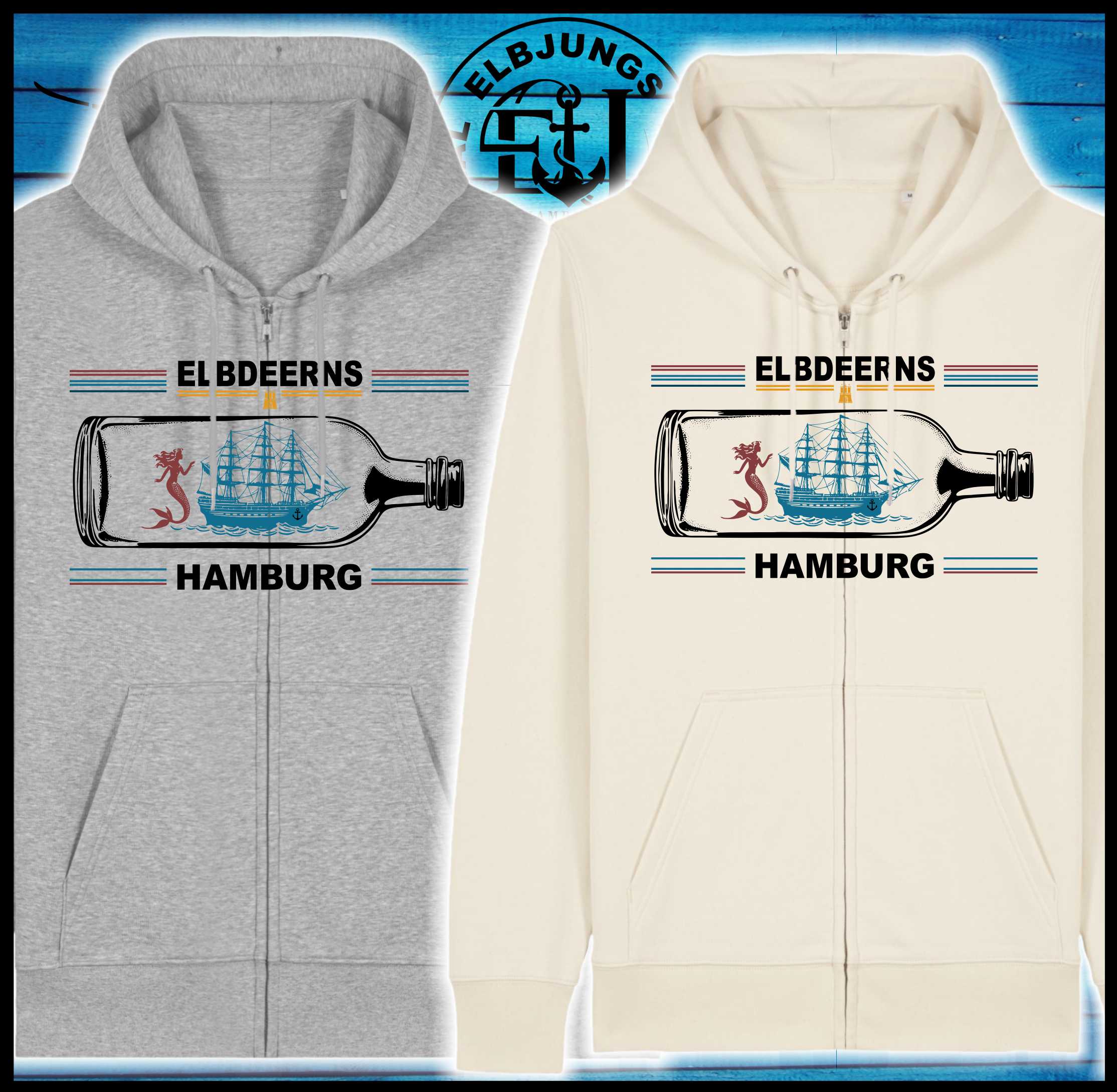 Elbdeerns "Buddelschiff" - Organic Zipper