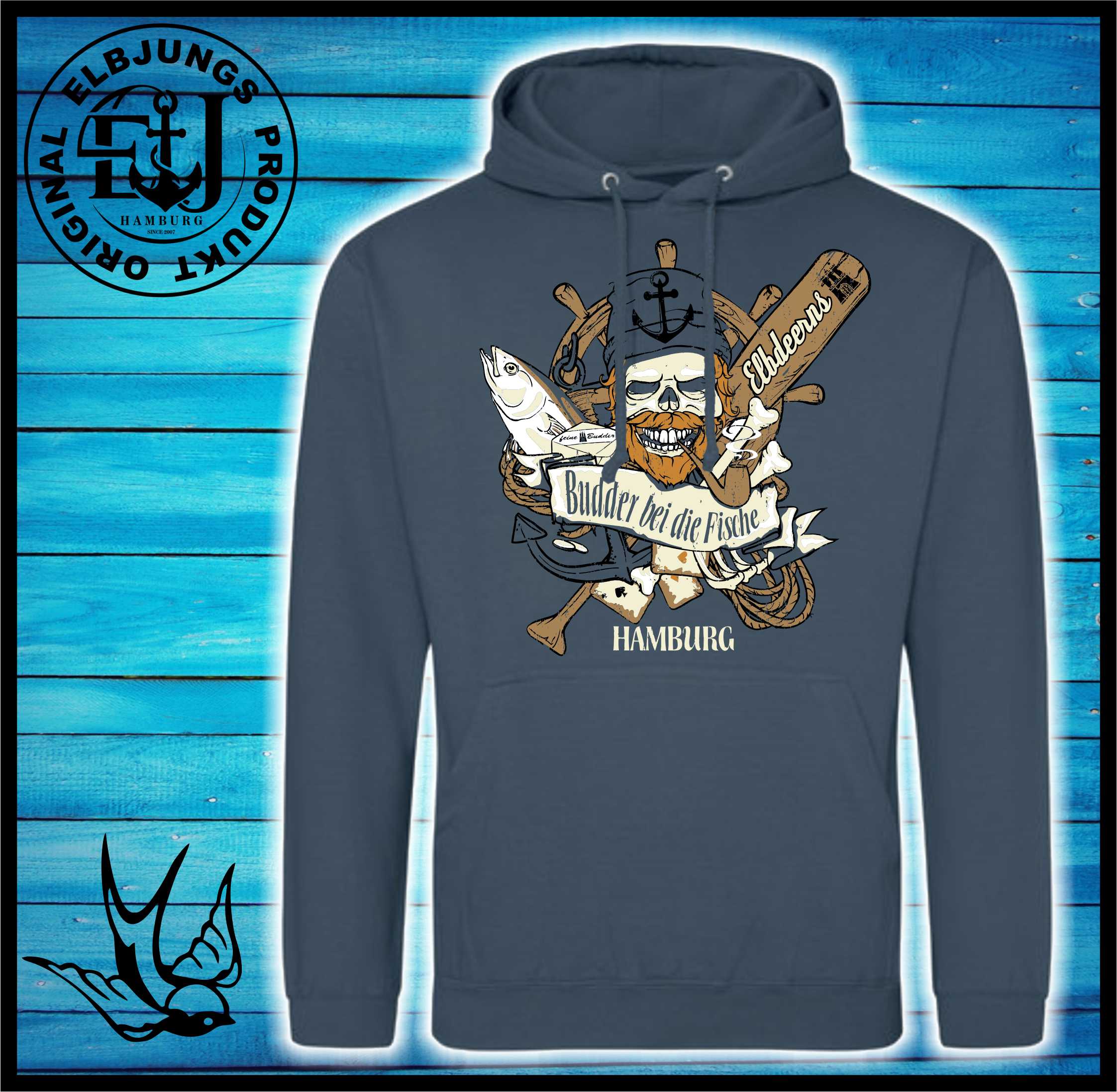 Elbdeerns "Budder bei die Fische" - Unisex Hoodie