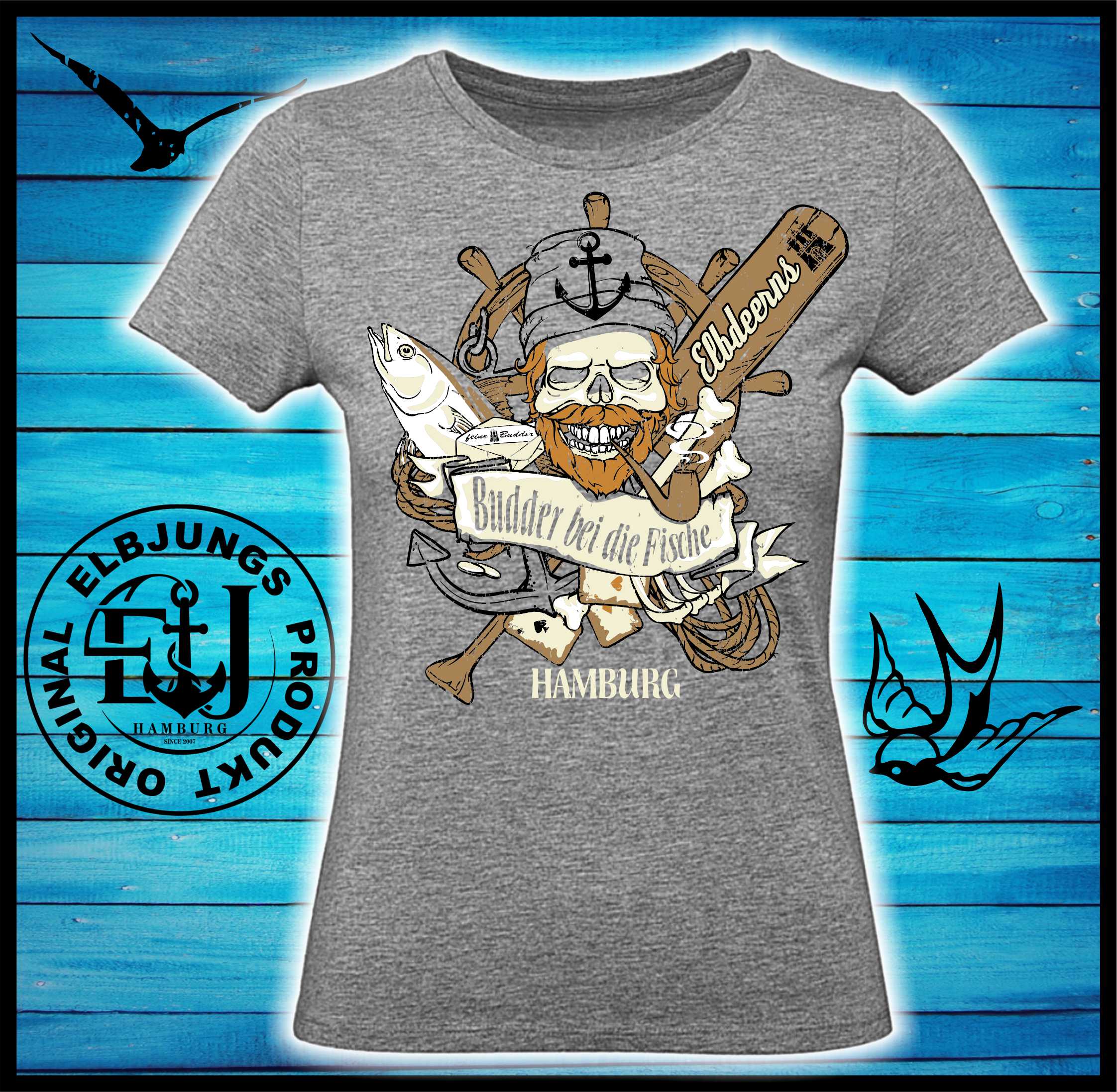 Elbdeerns "Budder bei die Fische" - Ladies Premium Shirt