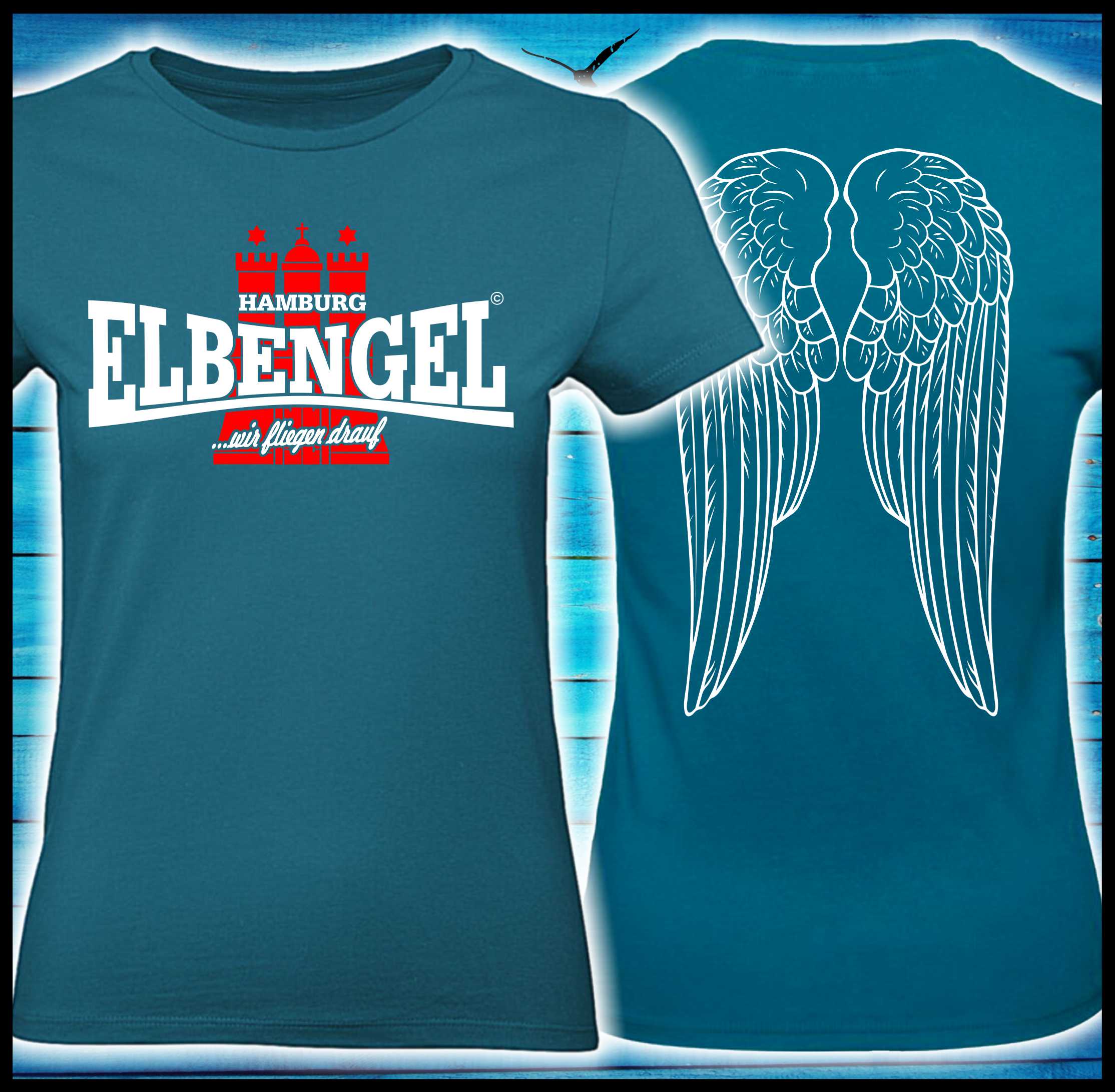 Elbengel "wir fliegen drauf" - Ladies Premium Shirt