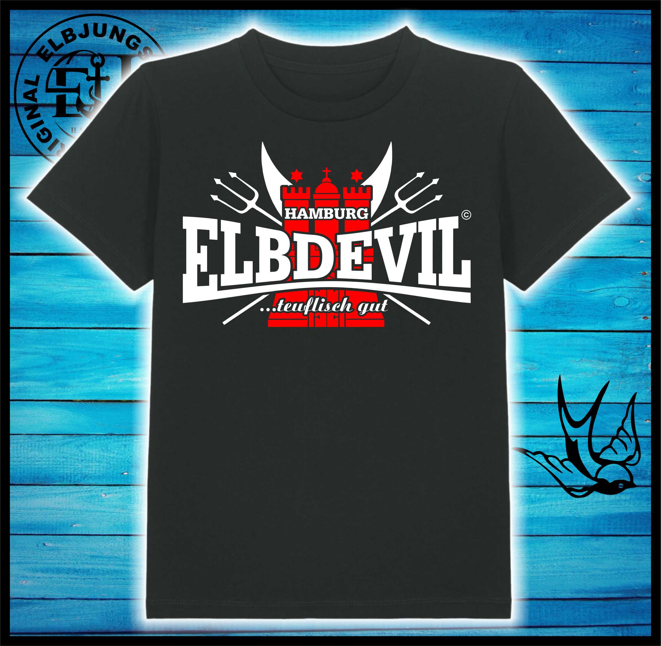 Kindershirt "Elbdevil" - Kids Organic Shirt