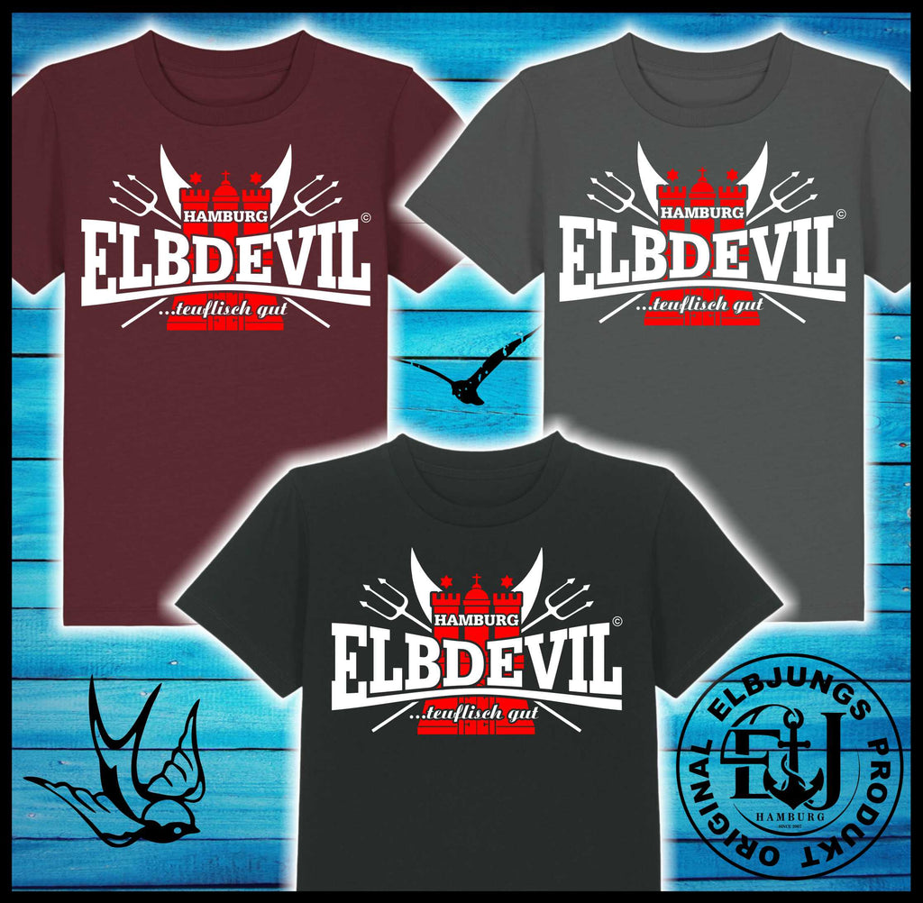 Kindershirt "Elbdevil" - Kids Organic Shirt