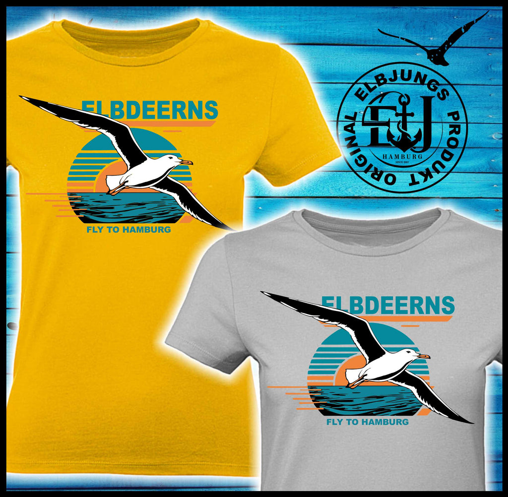 Elbdeerns "Fly to Hamburg" - Ladies Premium Shirt