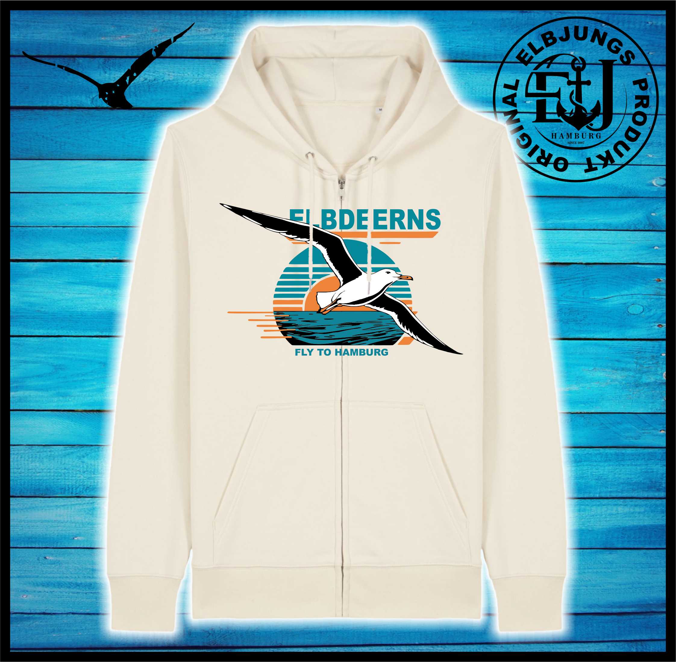 Elbdeerns "Fly to Hamburg" - Organic Zipper
