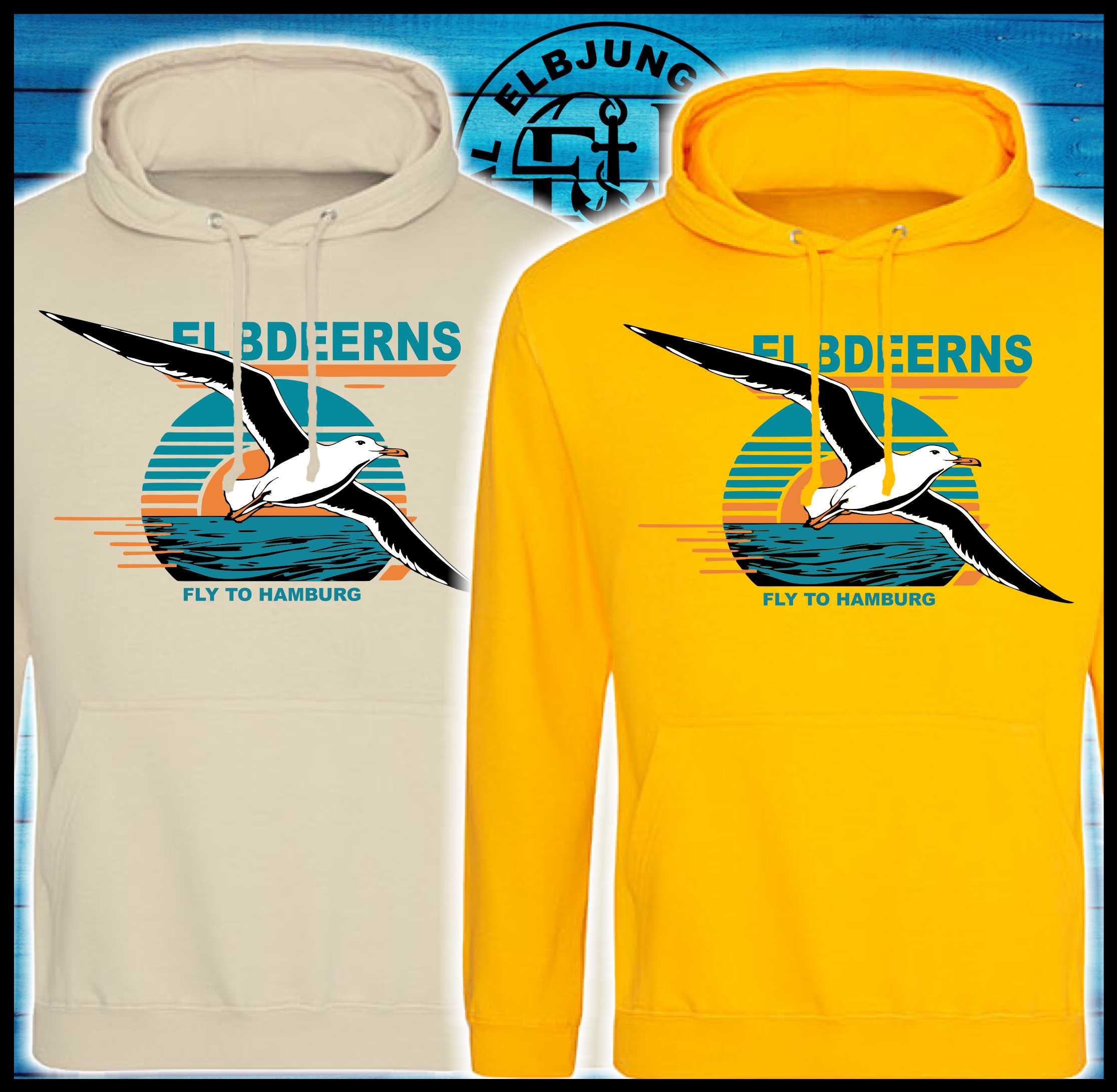 Elbdeerns "Fly to Hamburg" - Unisex Hoodie