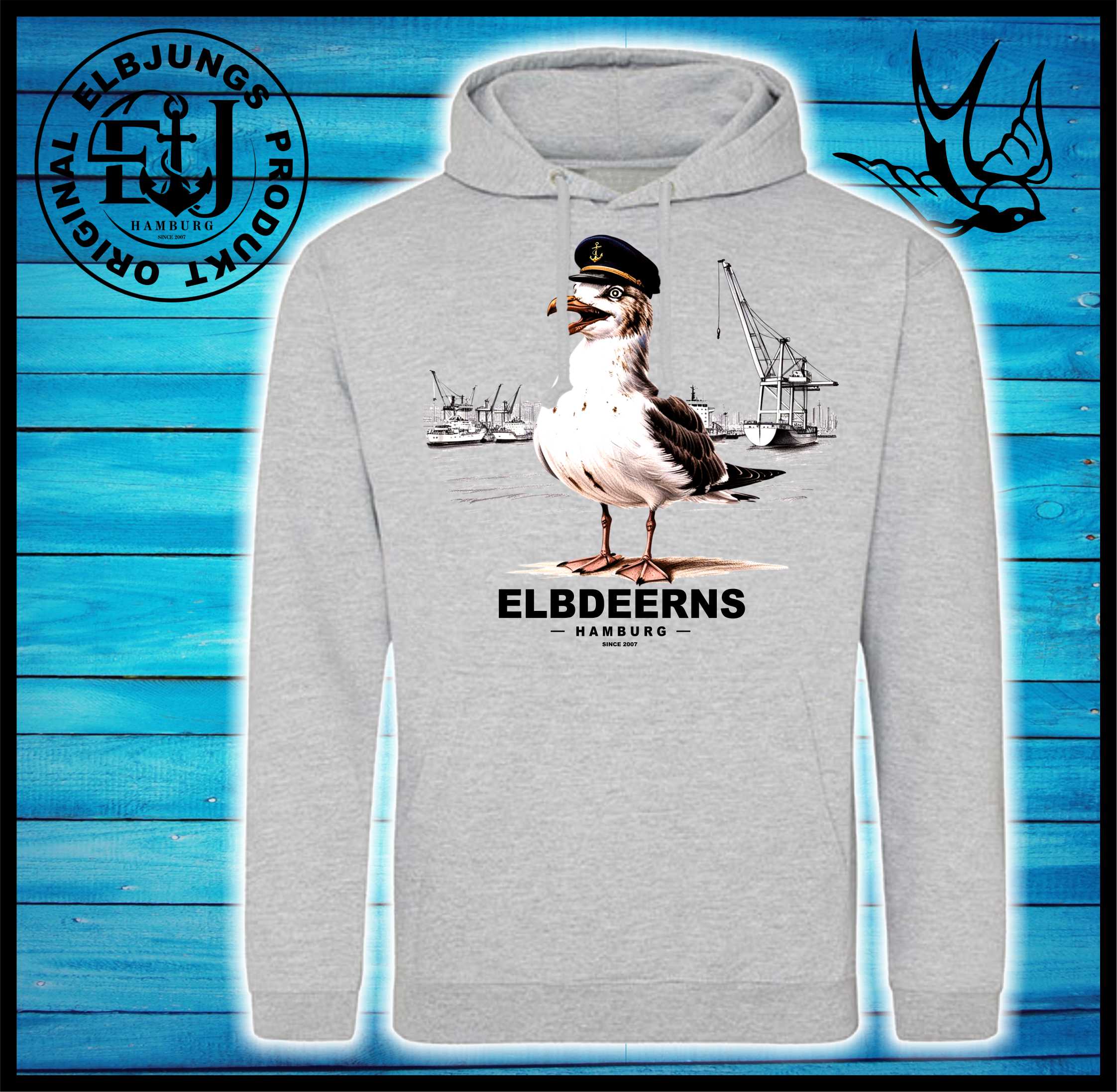 Elbdeerns "Hafenmöwe" - Unisex Hoodie
