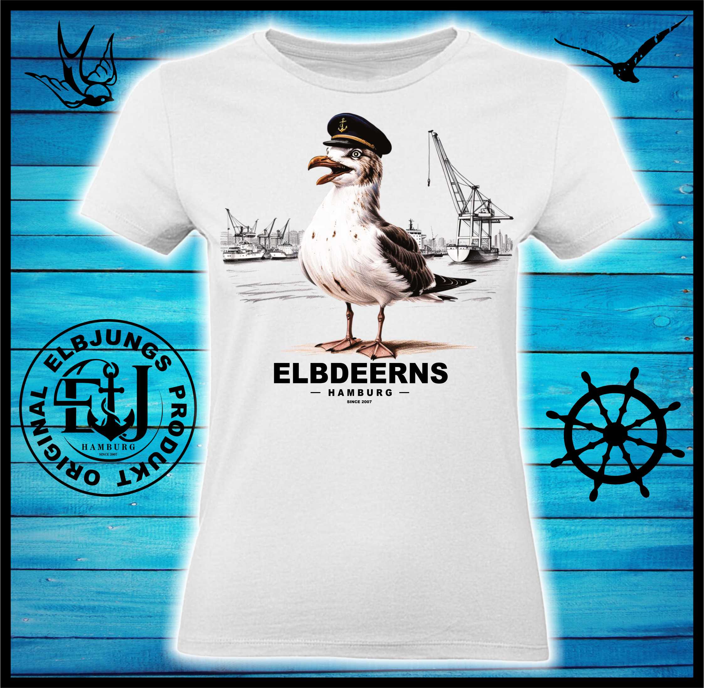 Elbdeerns "Hafenmöwe" - Ladies Premium Shirt