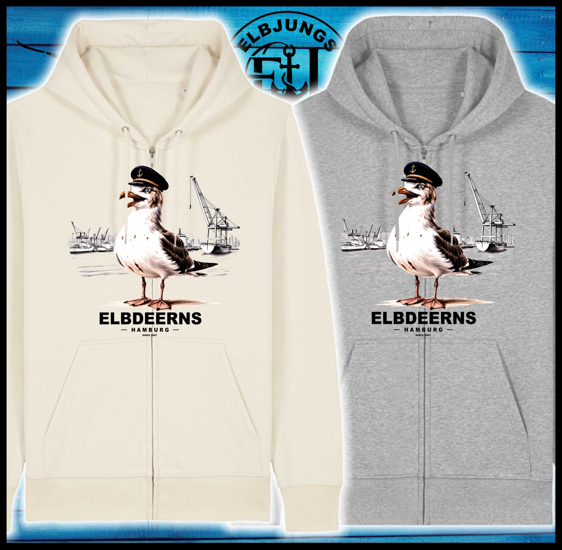 Elbdeerns "Hafenmöwe" - Organic Zipper