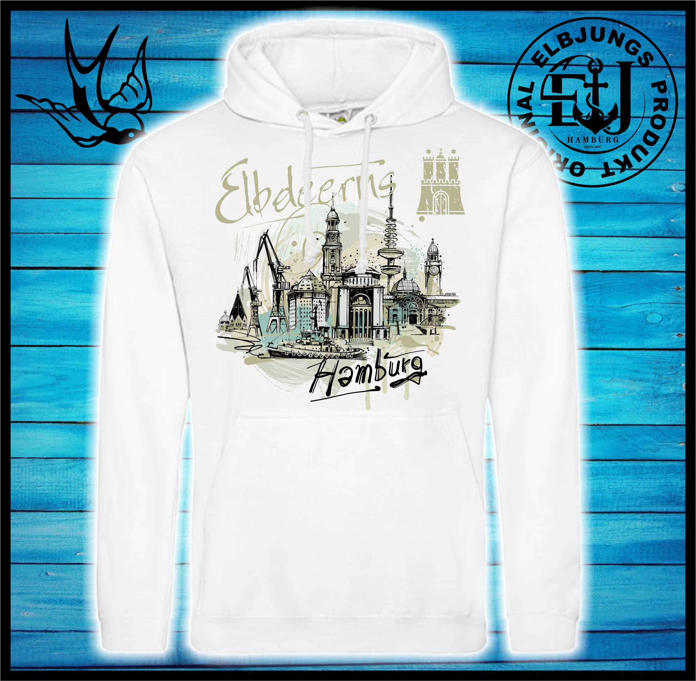 Elbdeerns "Hafenskizze" - Unisex Hoodie