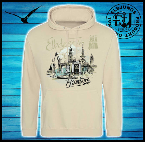 Elbdeerns "Hafenskizze" - Unisex Hoodie