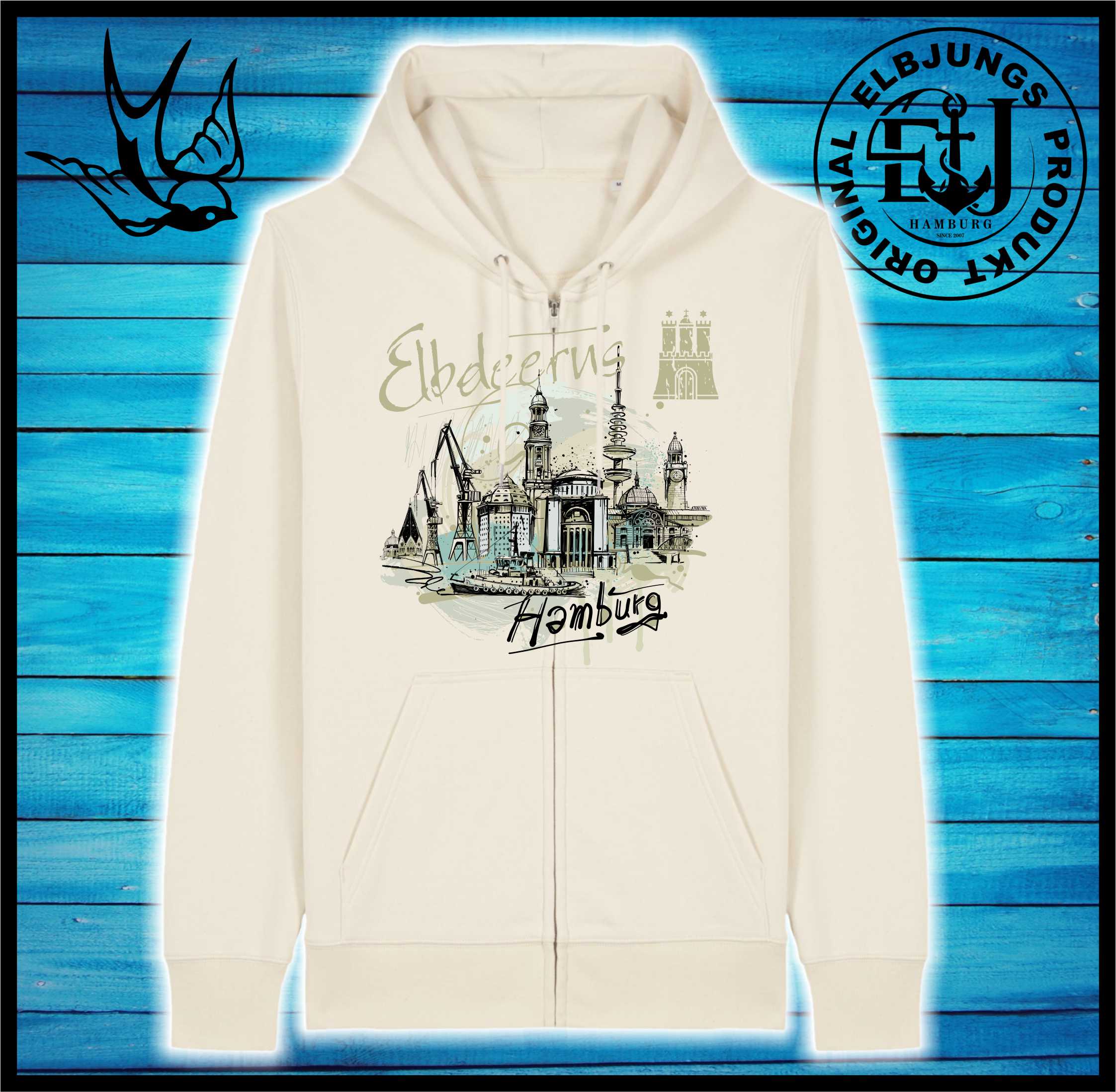 Elbdeerns "Hafenskizze" - Organic Zipper