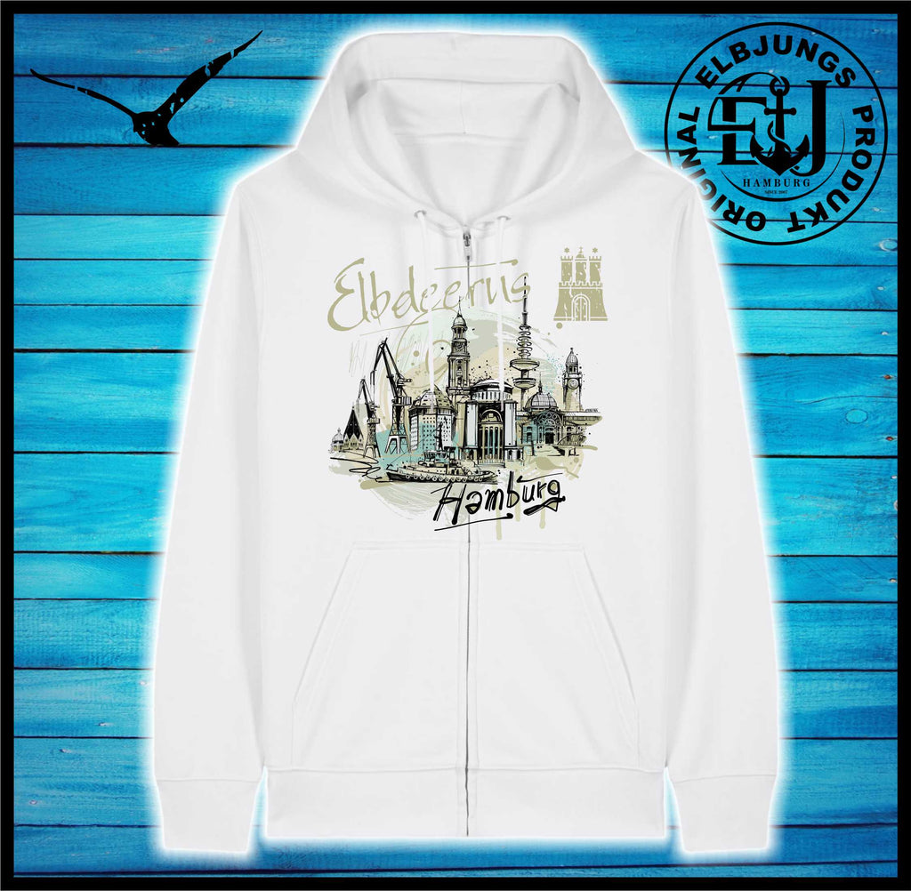 Elbdeerns "Hafenskizze" - Organic Zipper