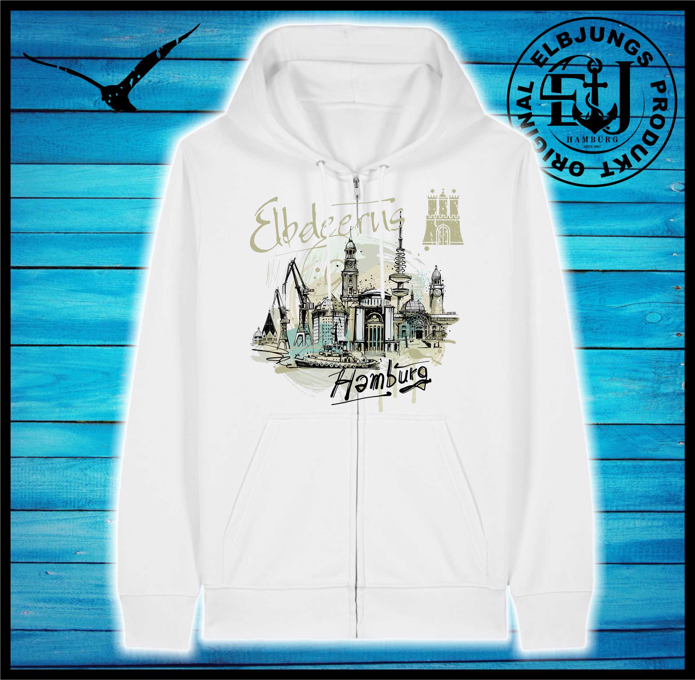 Elbdeerns "Hafenskizze" - Organic Zipper