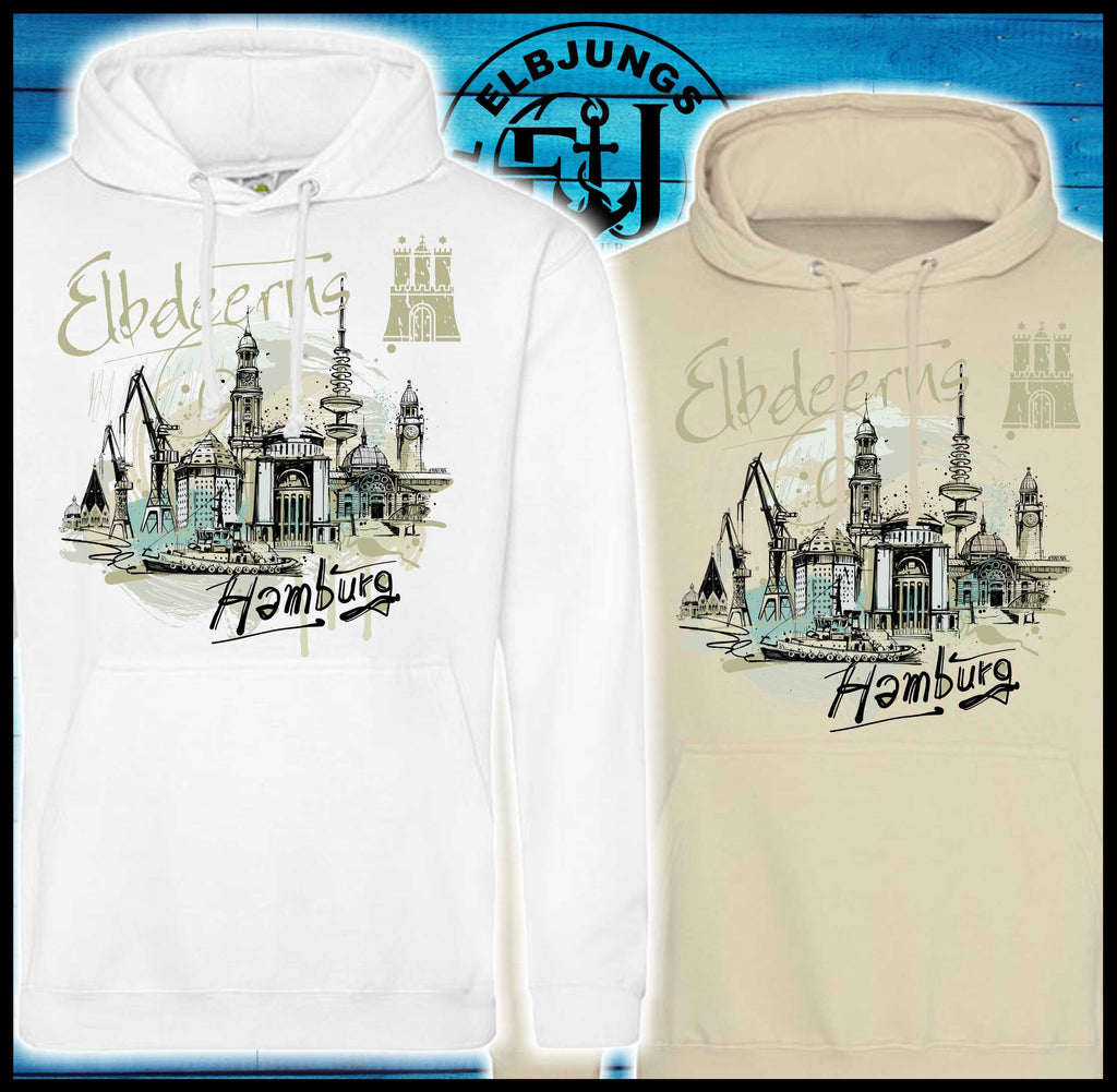 Elbdeerns "Hafenskizze" - Unisex Hoodie