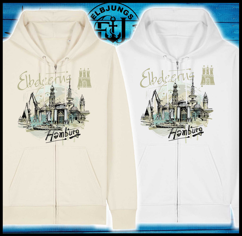 Elbdeerns "Hafenskizze" - Organic Zipper