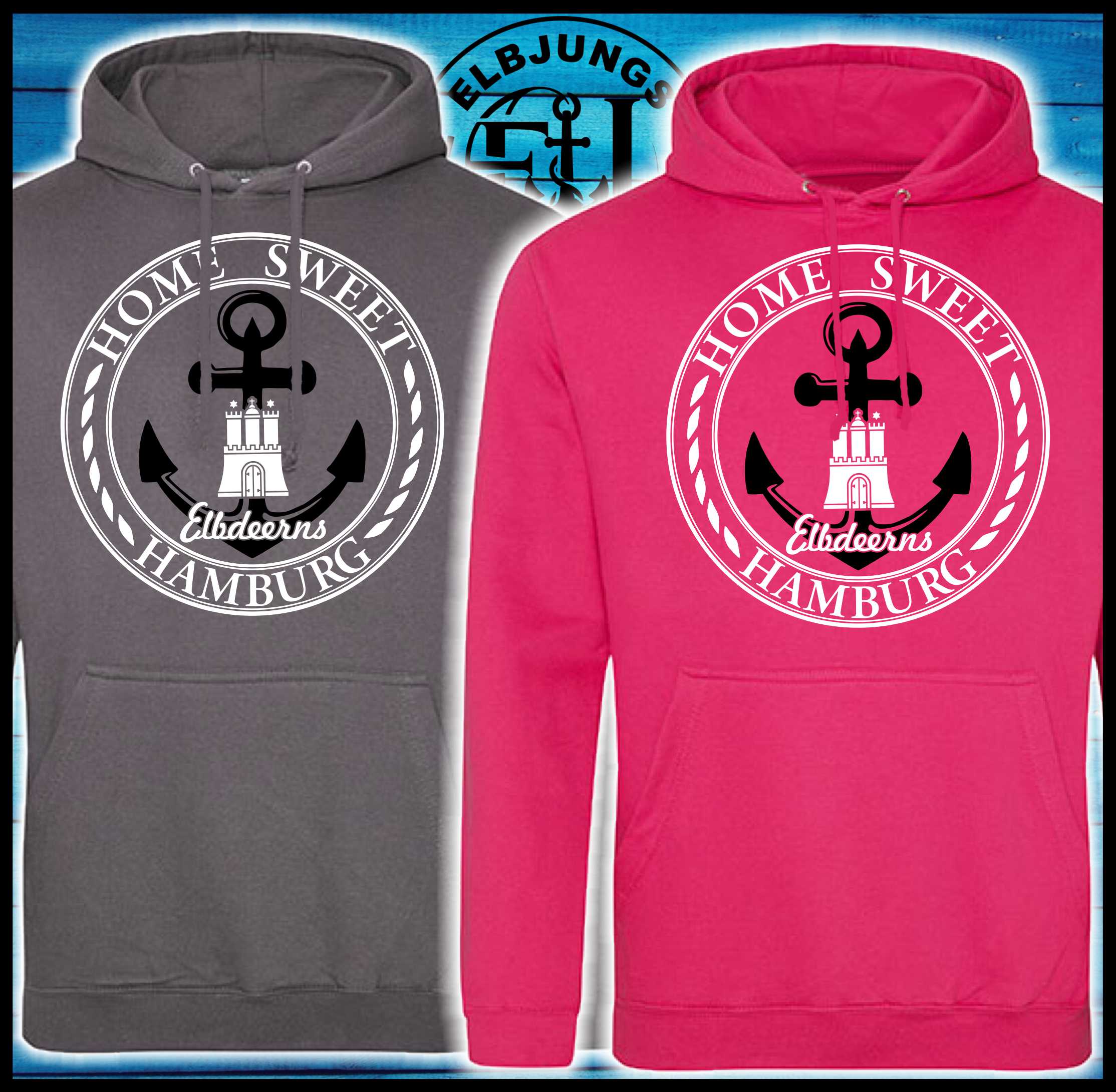 Elbdeerns "Home Sweet Hamburg" - Unisex Hoodie