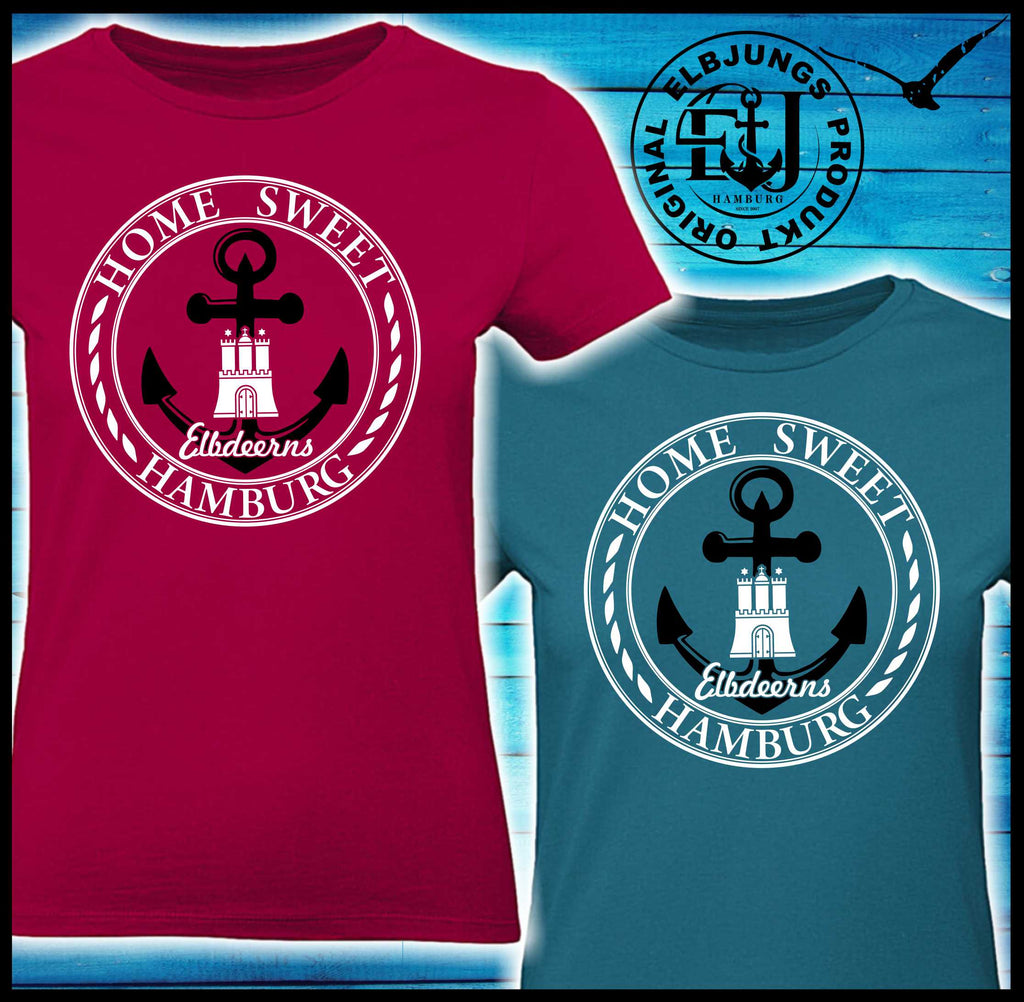 Elbdeerns "Home Sweet Hamburg" - Ladies Premium Shirt