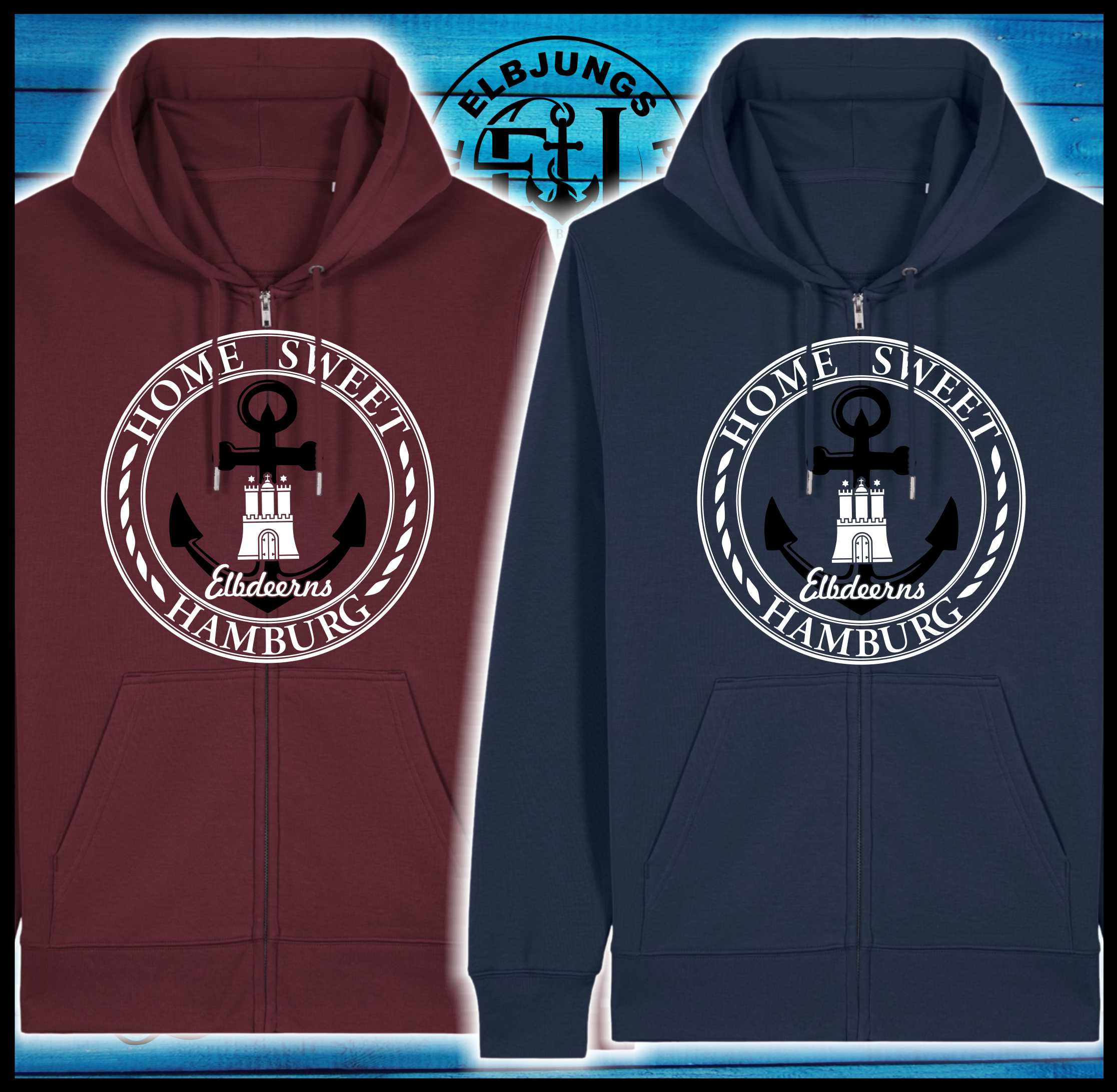 Elbdeerns "Home Sweet Hamburg" - Organic Zipper