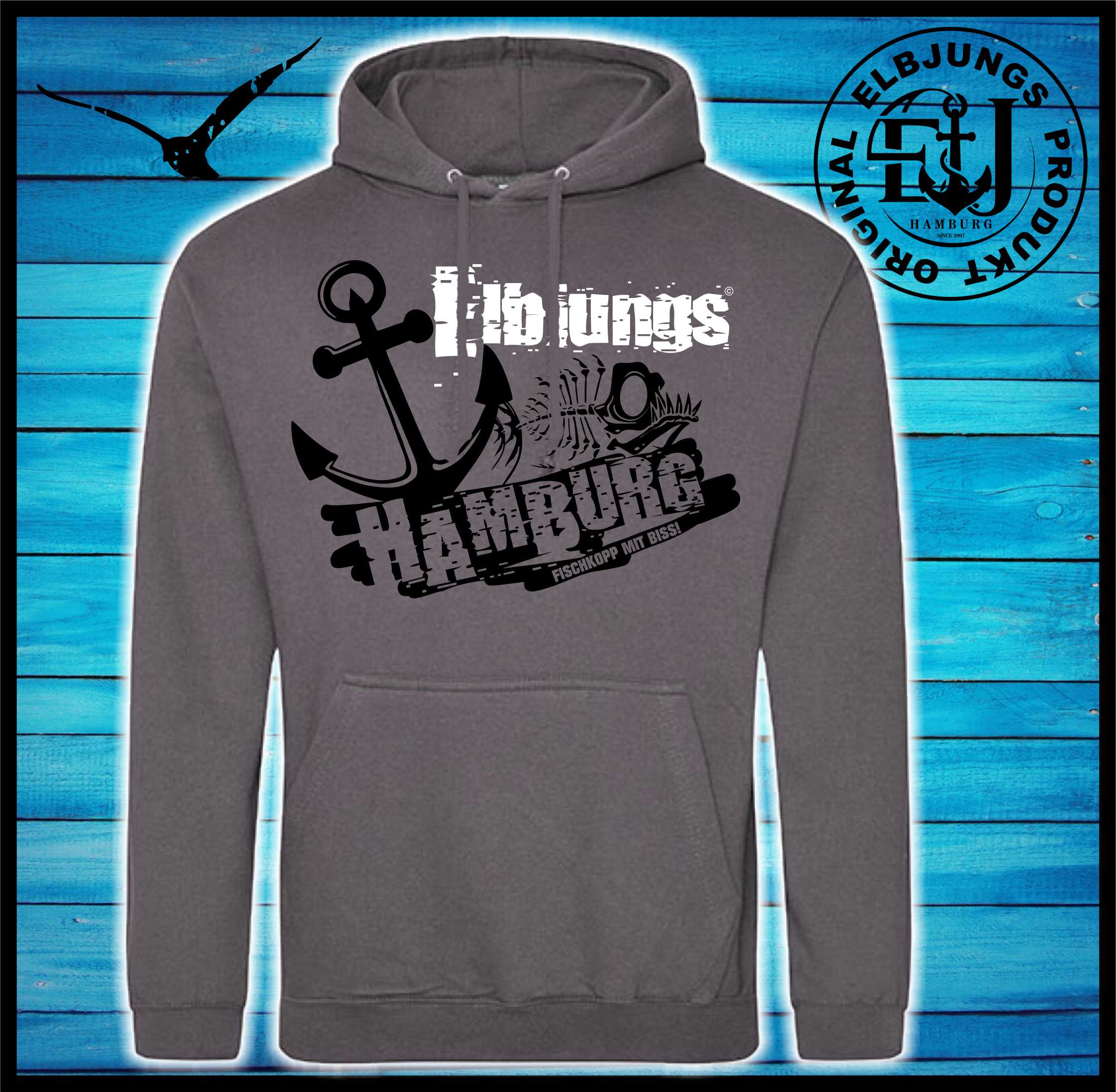 Elbjungs "Fischkopp mit Biss" - Unisex Hoodie