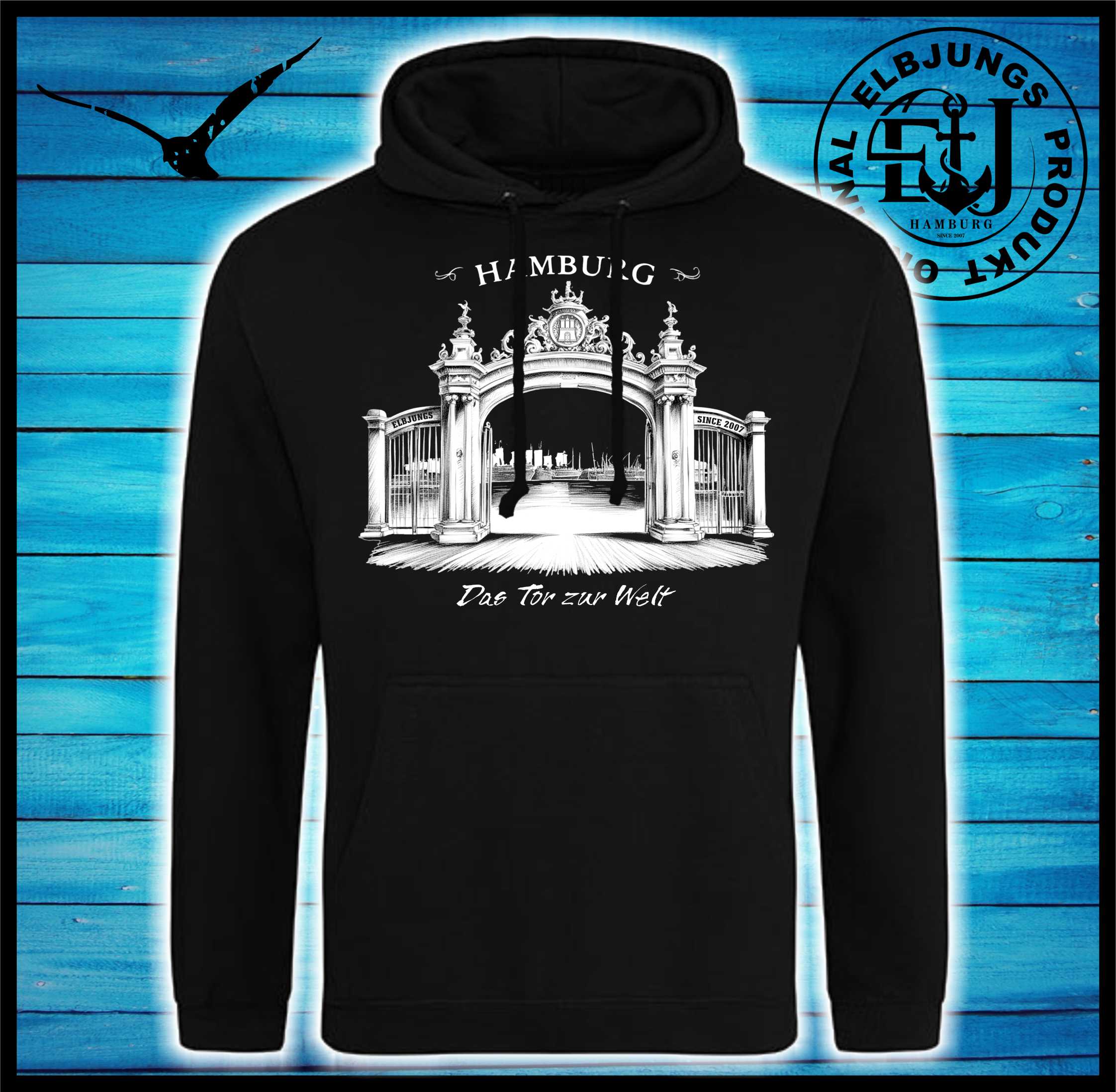 Elbjungs "Tor zur Welt - Black Edition" - Unisex Hoodie
