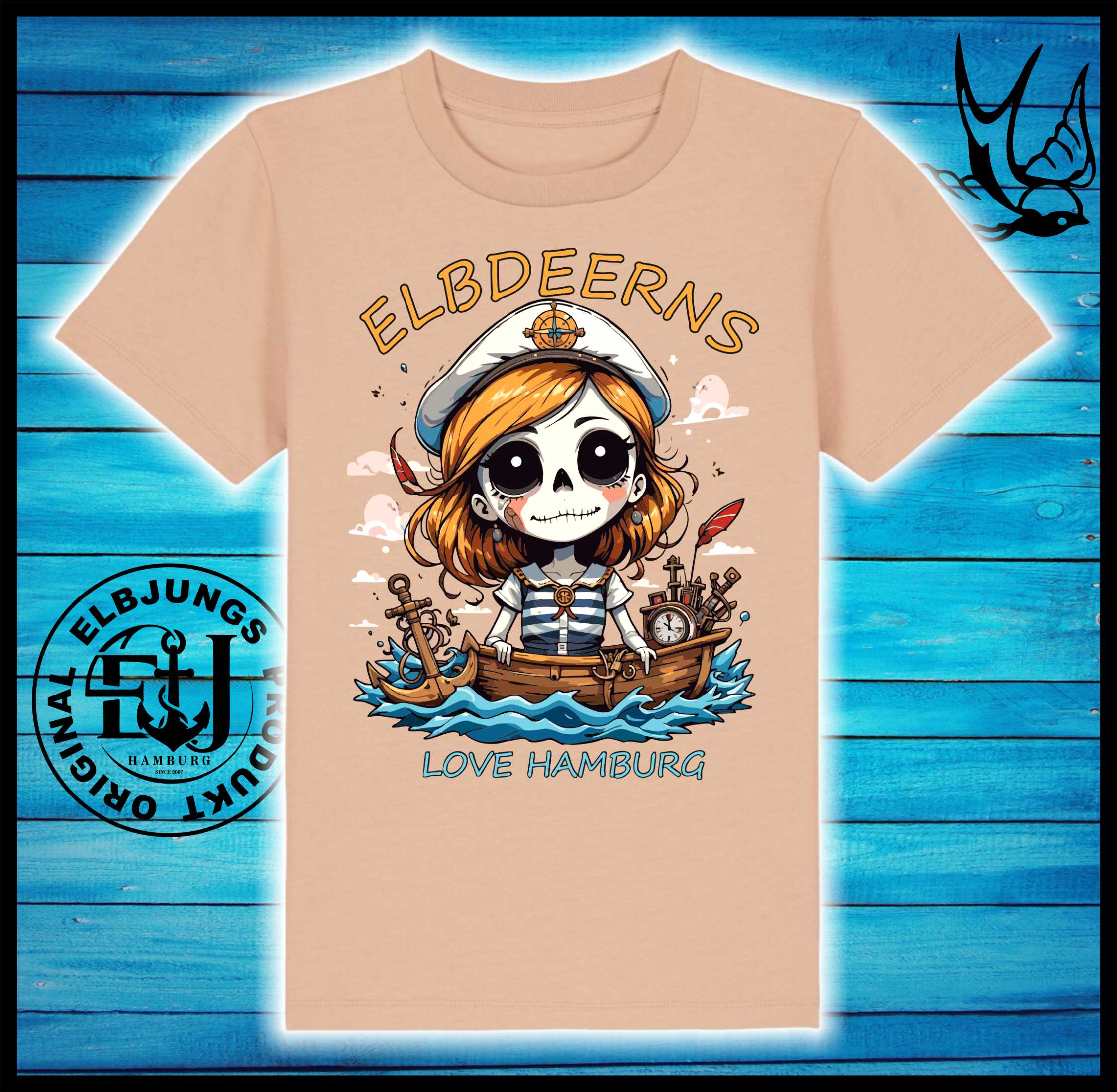 Kindershirt "Love Hamburg" - Kids Organic Shirt