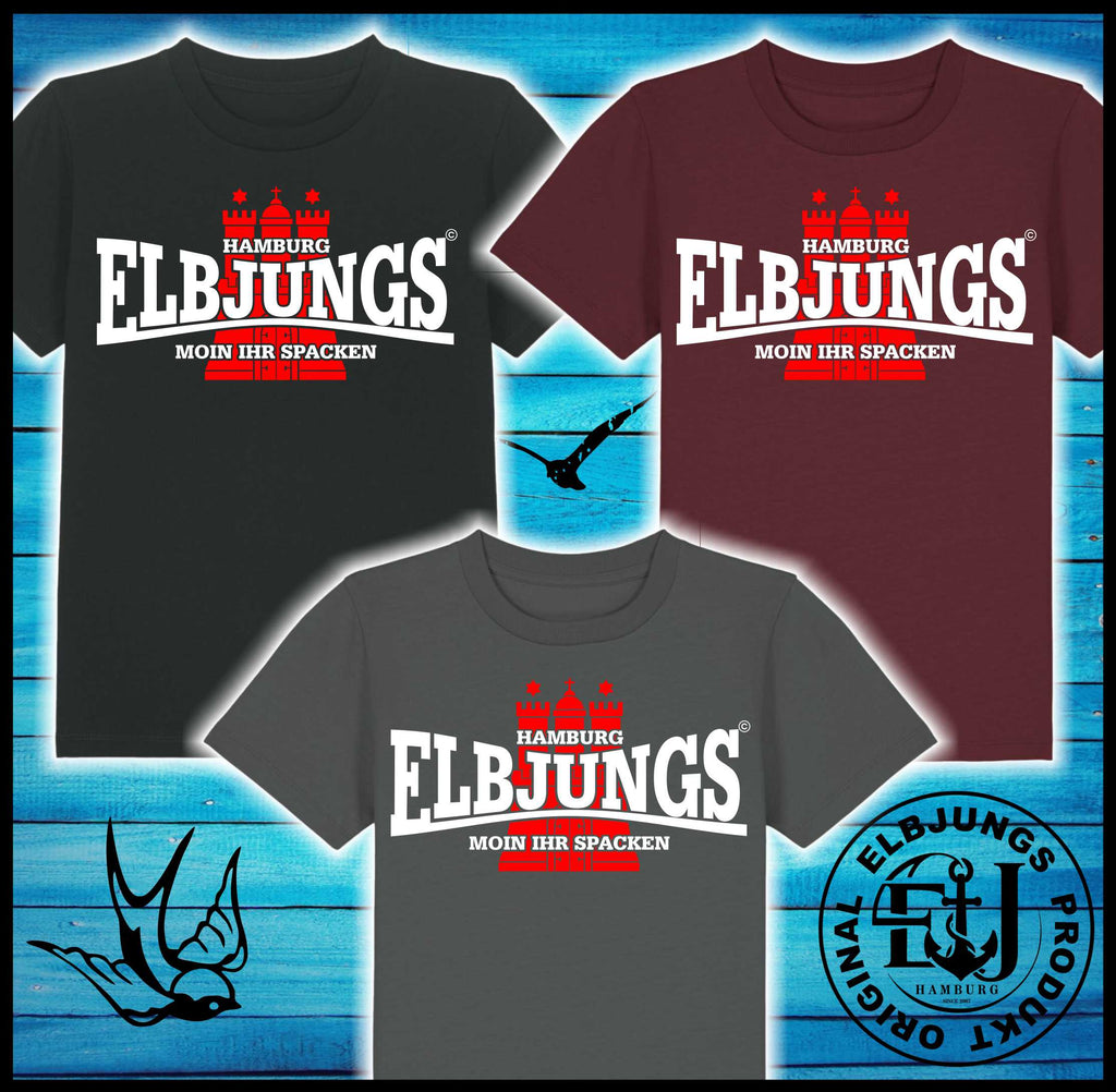 Kindershirt "Elbjungs - Moin ihr Spacken" - Kids Organic Shirt