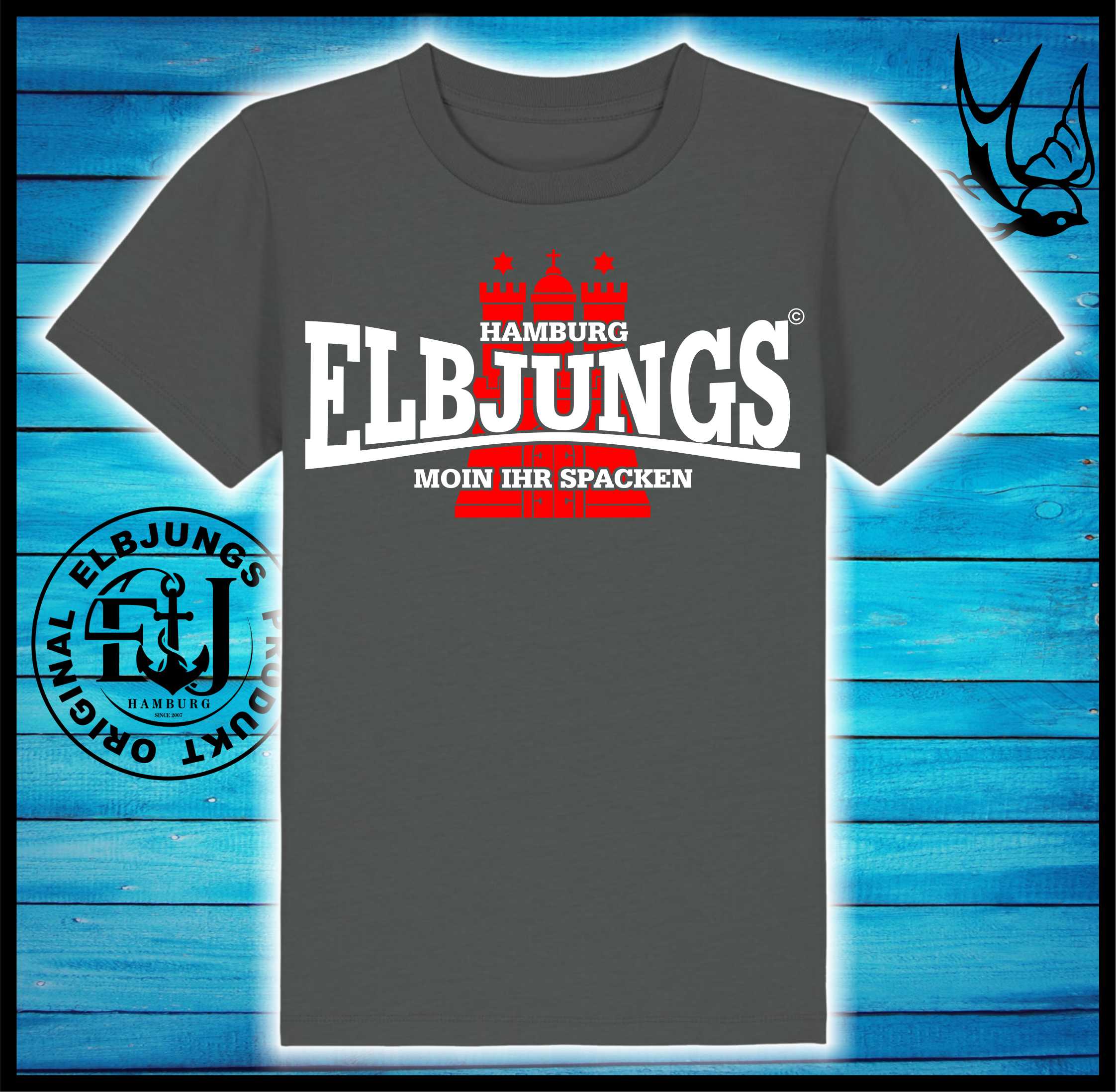 Kindershirt "Elbjungs - Moin ihr Spacken" - Kids Organic Shirt