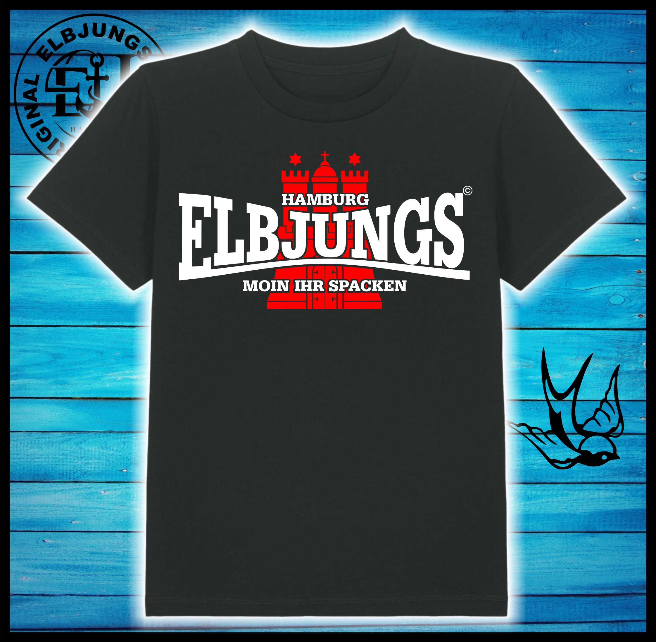 Kindershirt "Elbjungs - Moin ihr Spacken" - Kids Organic Shirt