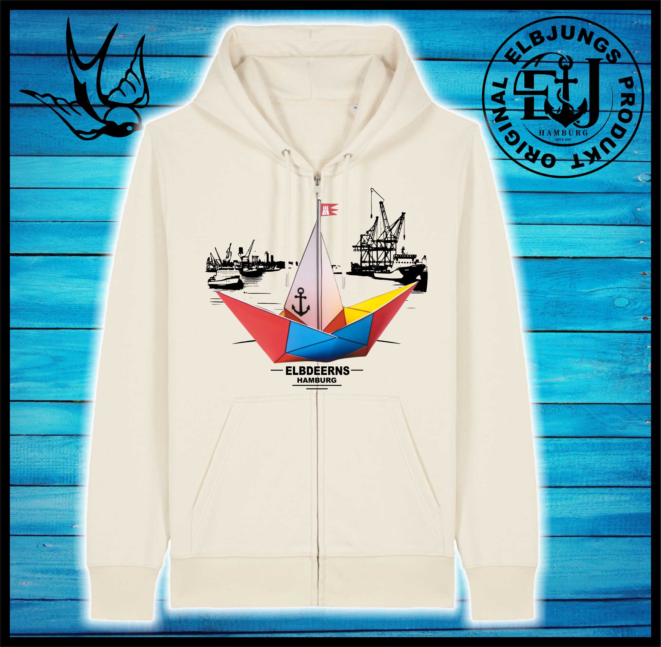 Elbdeerns - Papierschiff - Organic Zipper