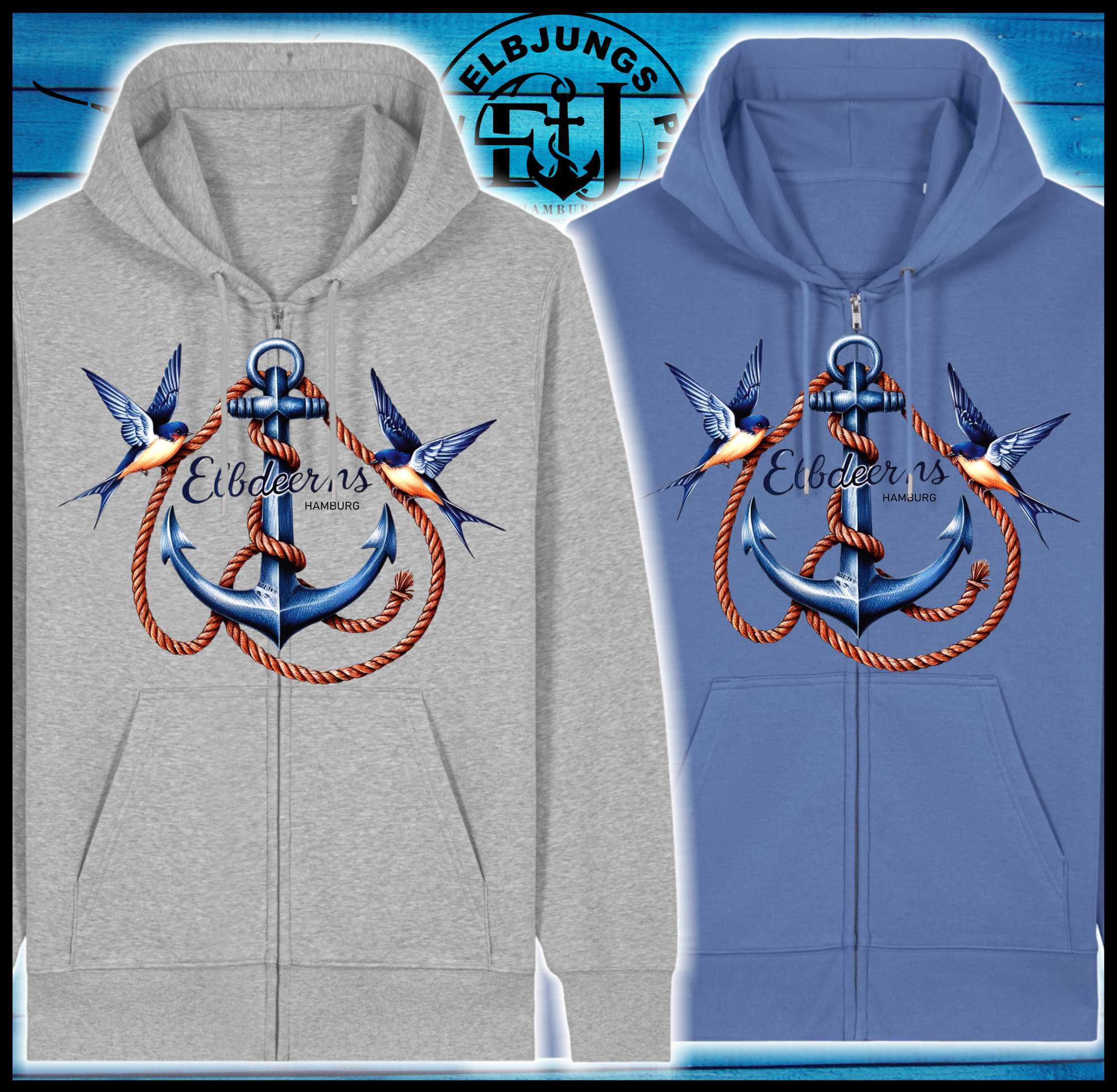 Elbdeerns "Schwalben" - Organic Zipper