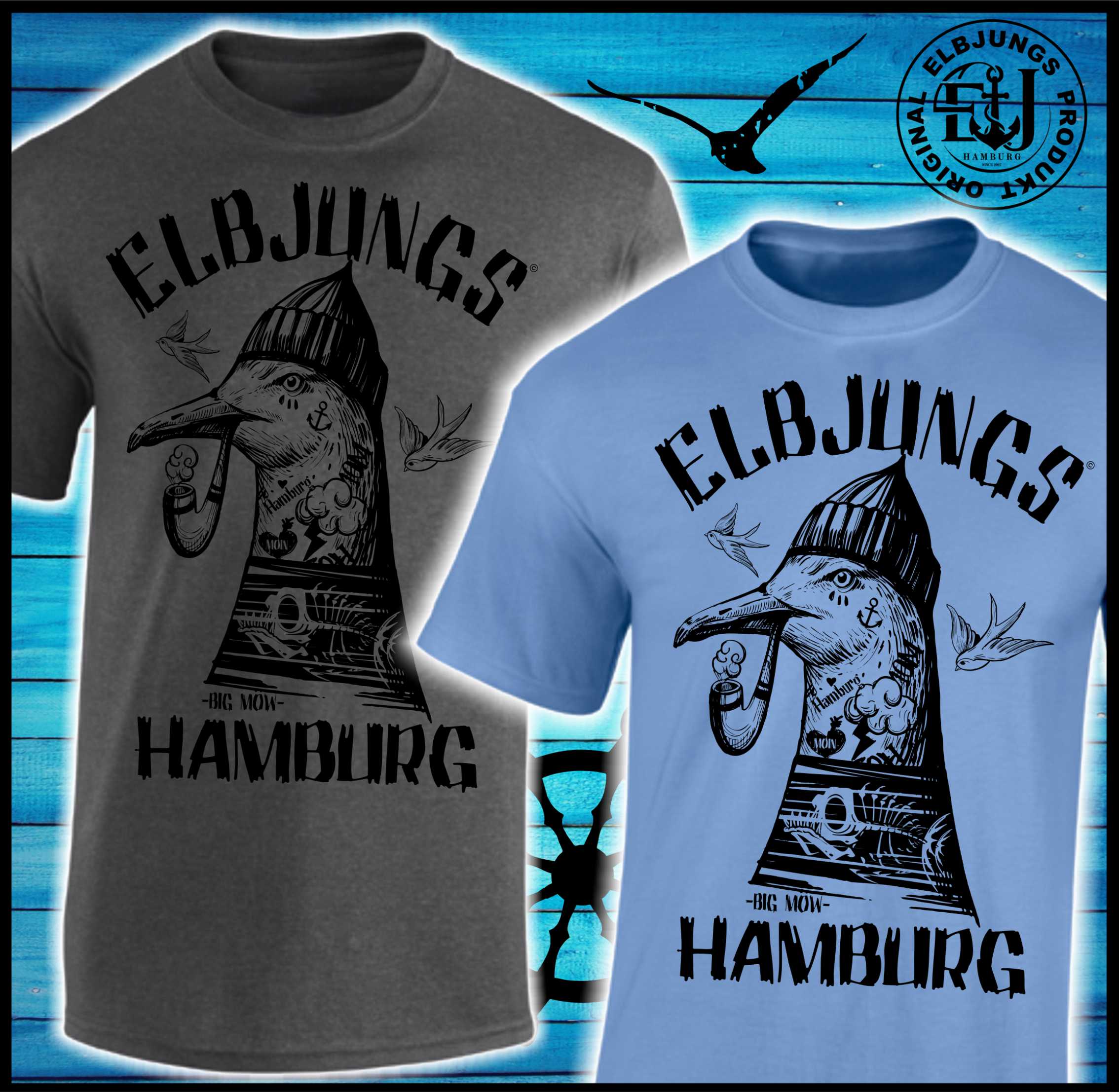 Elbjungs "Big Möw" - Heavy Cotton T-Shirt