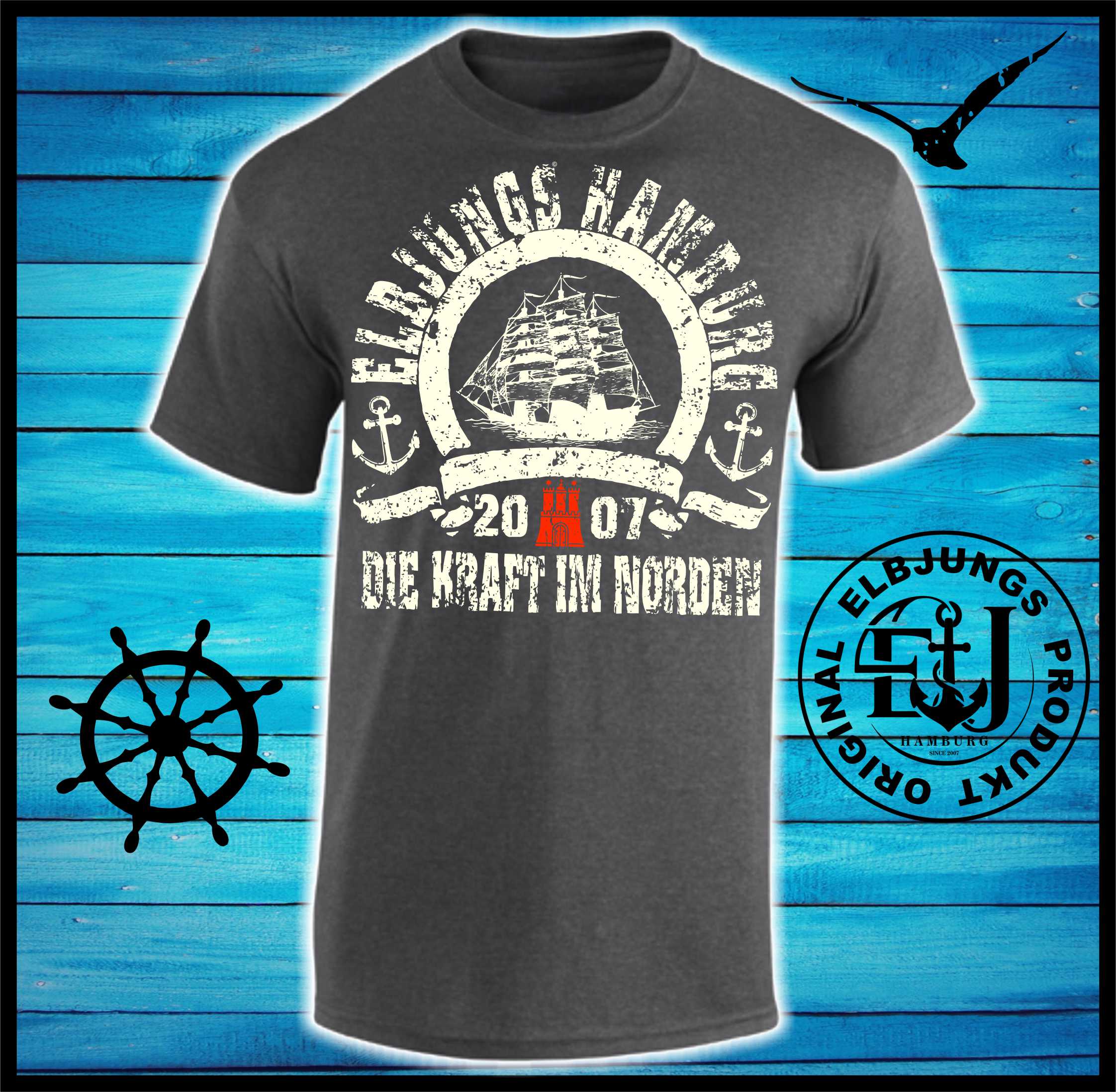 Elbjungs "Die Kraft im Norden" - Heavy Cotton T-Shirt