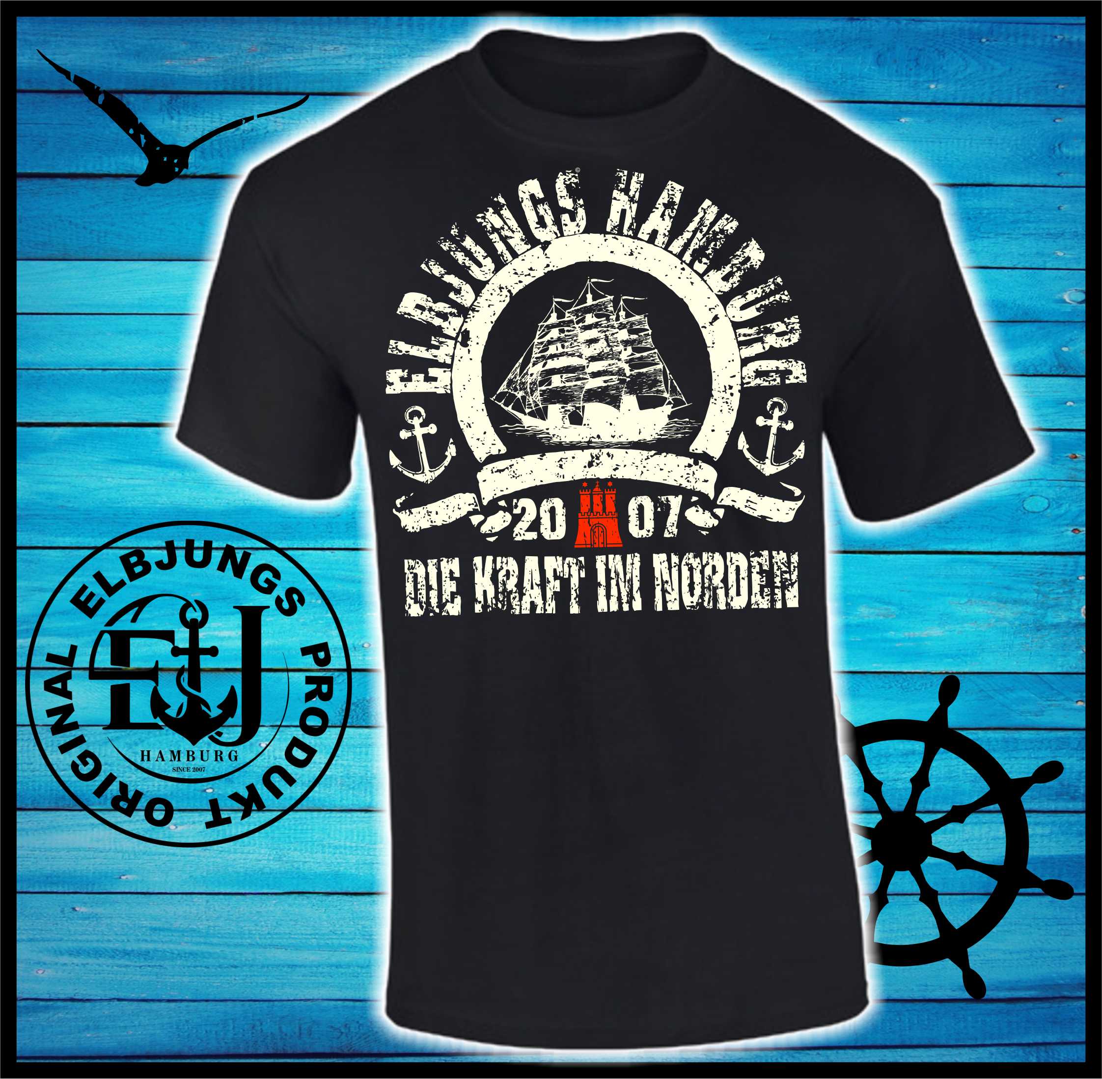 Elbjungs "Die Kraft im Norden" - Heavy Cotton T-Shirt