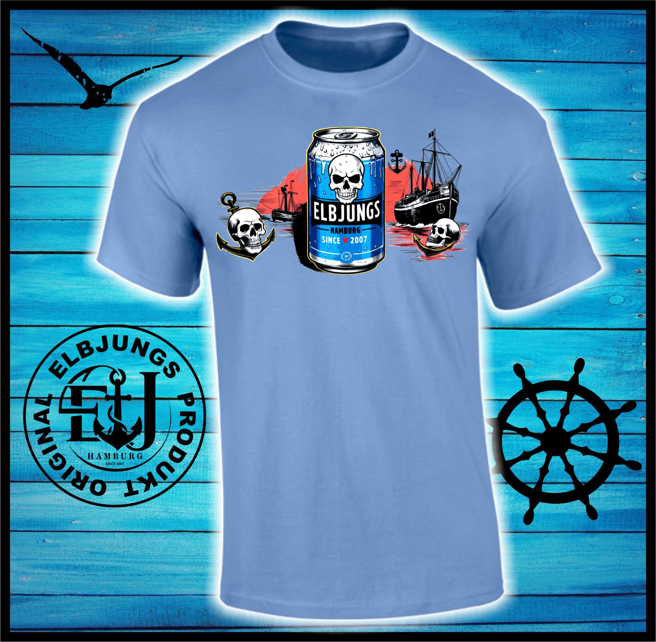 Elbjungs "Dose Glück" - Heavy Cotton T-Shirt