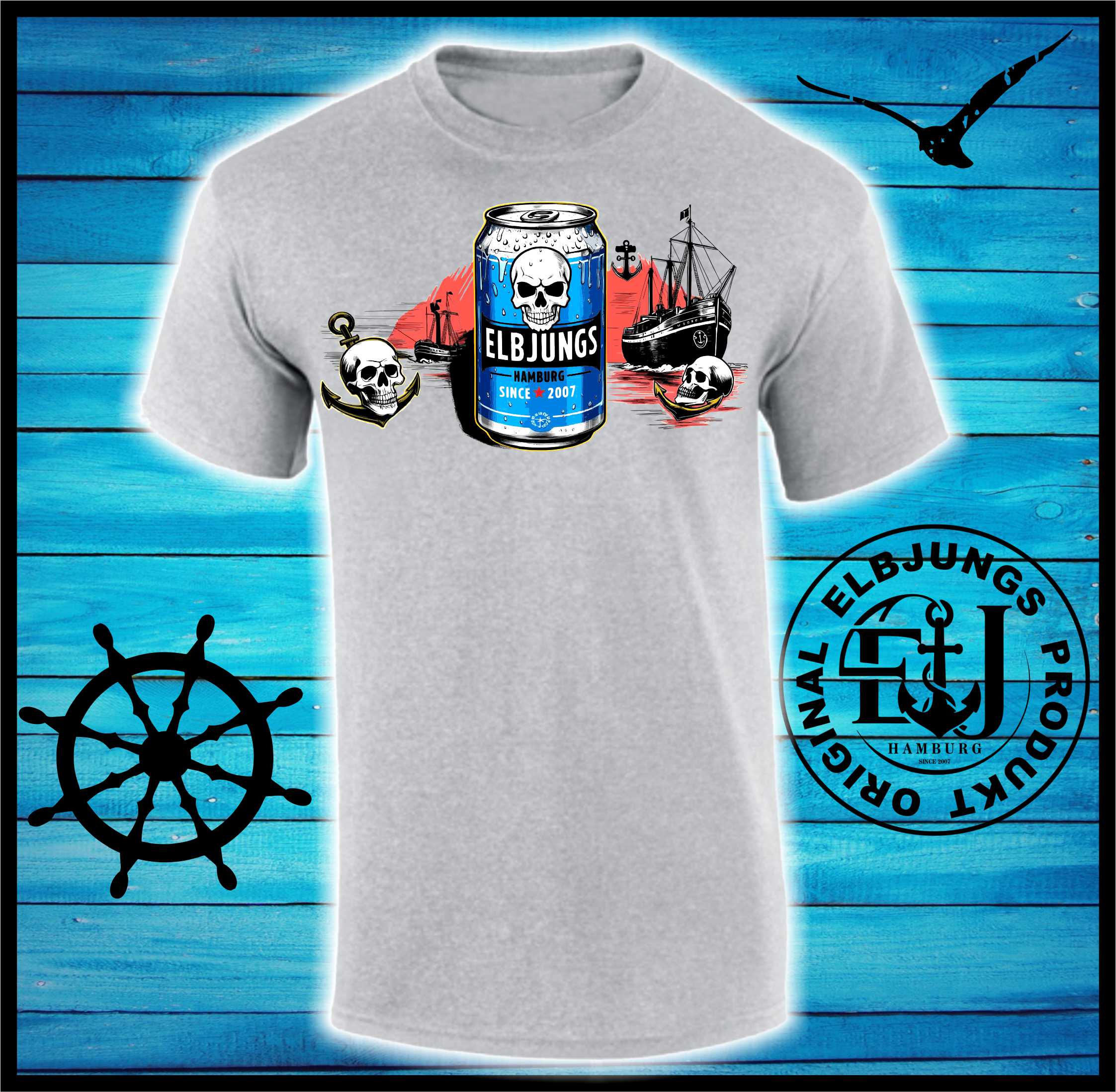 Elbjungs "Dose Glück" - Heavy Cotton T-Shirt