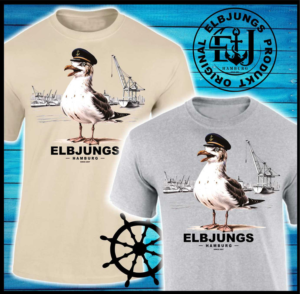 Elbjungs "Hafenmöwe" - Heavy Cotton T-Shirt
