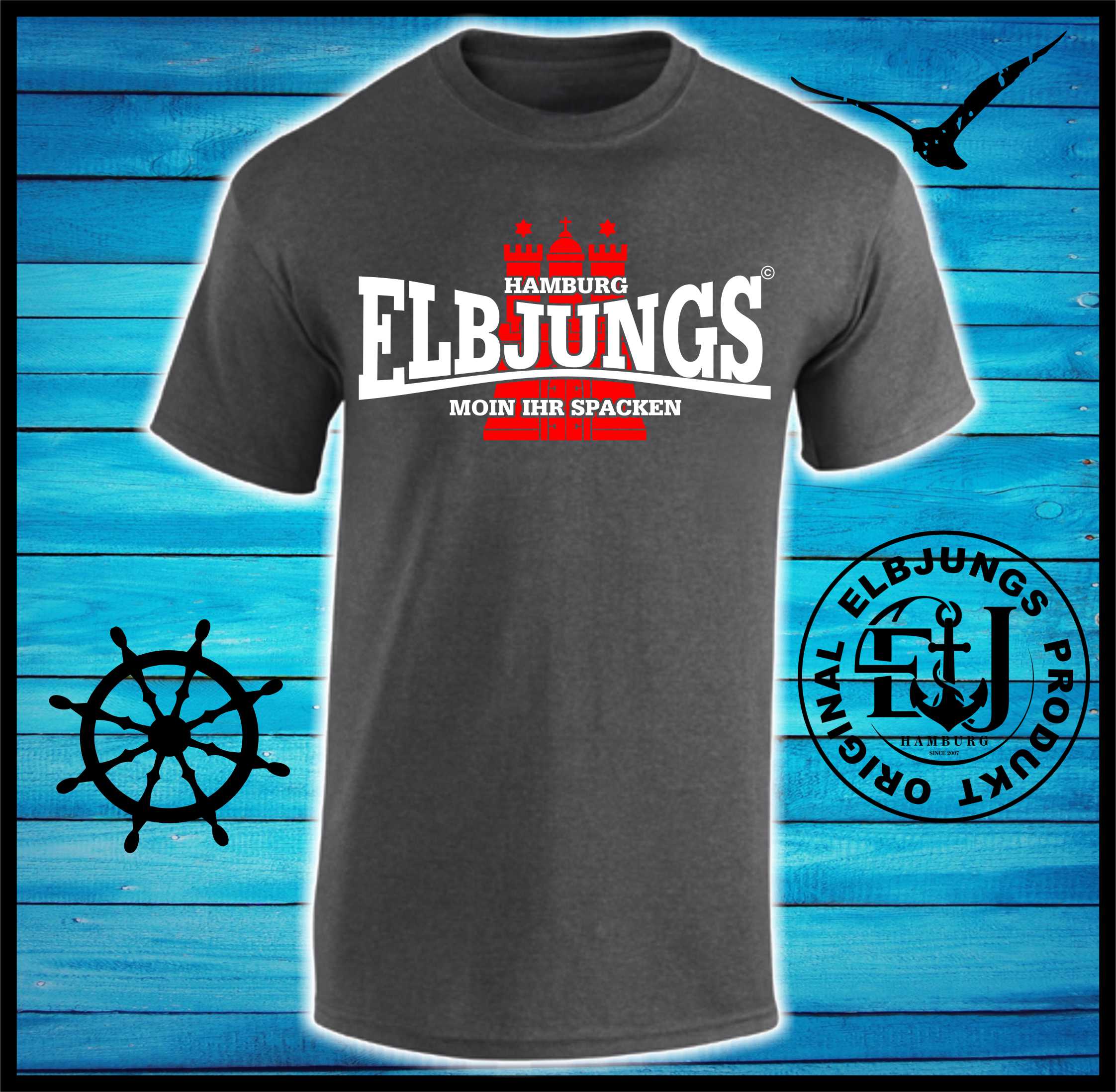 T-Shirt Elbjungs "Moin ihr Spacken" - Heavy Cotton T-Shirt