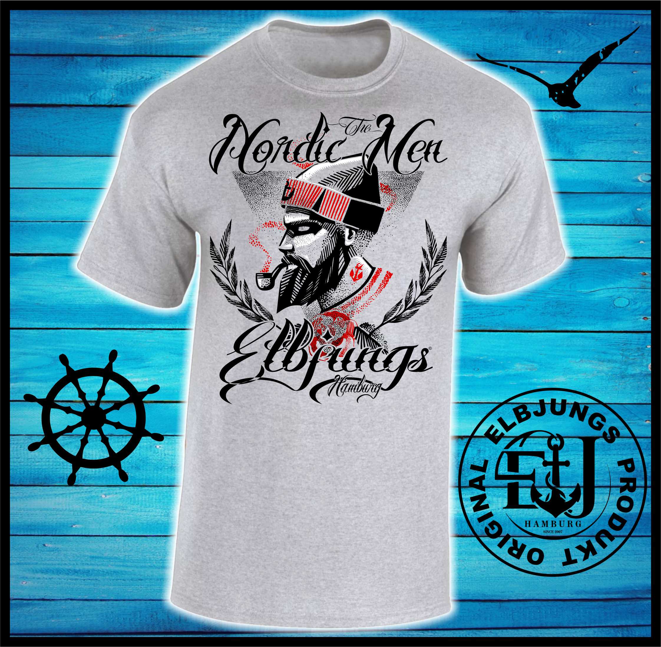 Elbjungs "Nordic Men" - Heavy Cotton T-Shirt