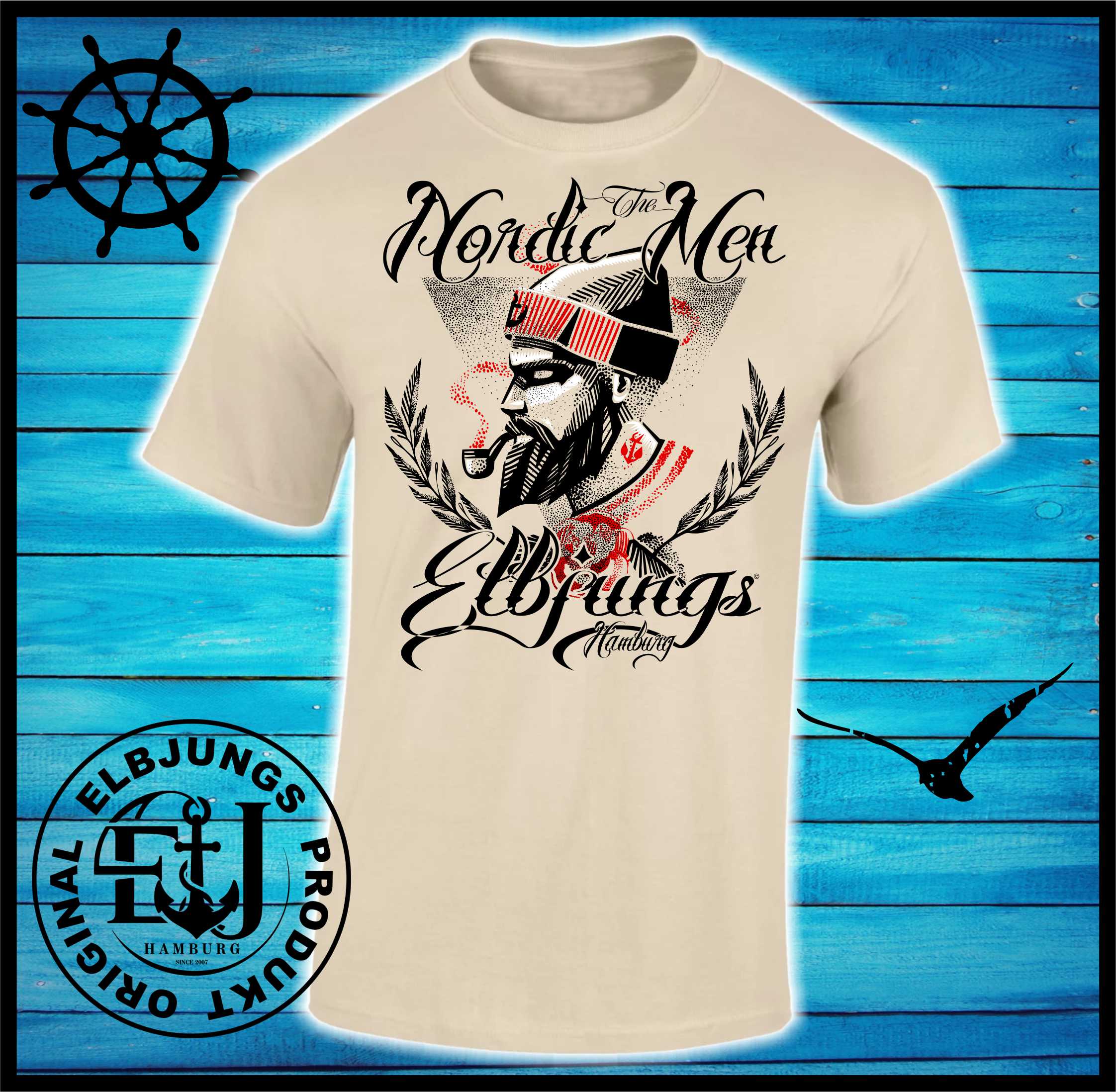 Elbjungs "Nordic Men" - Heavy Cotton T-Shirt