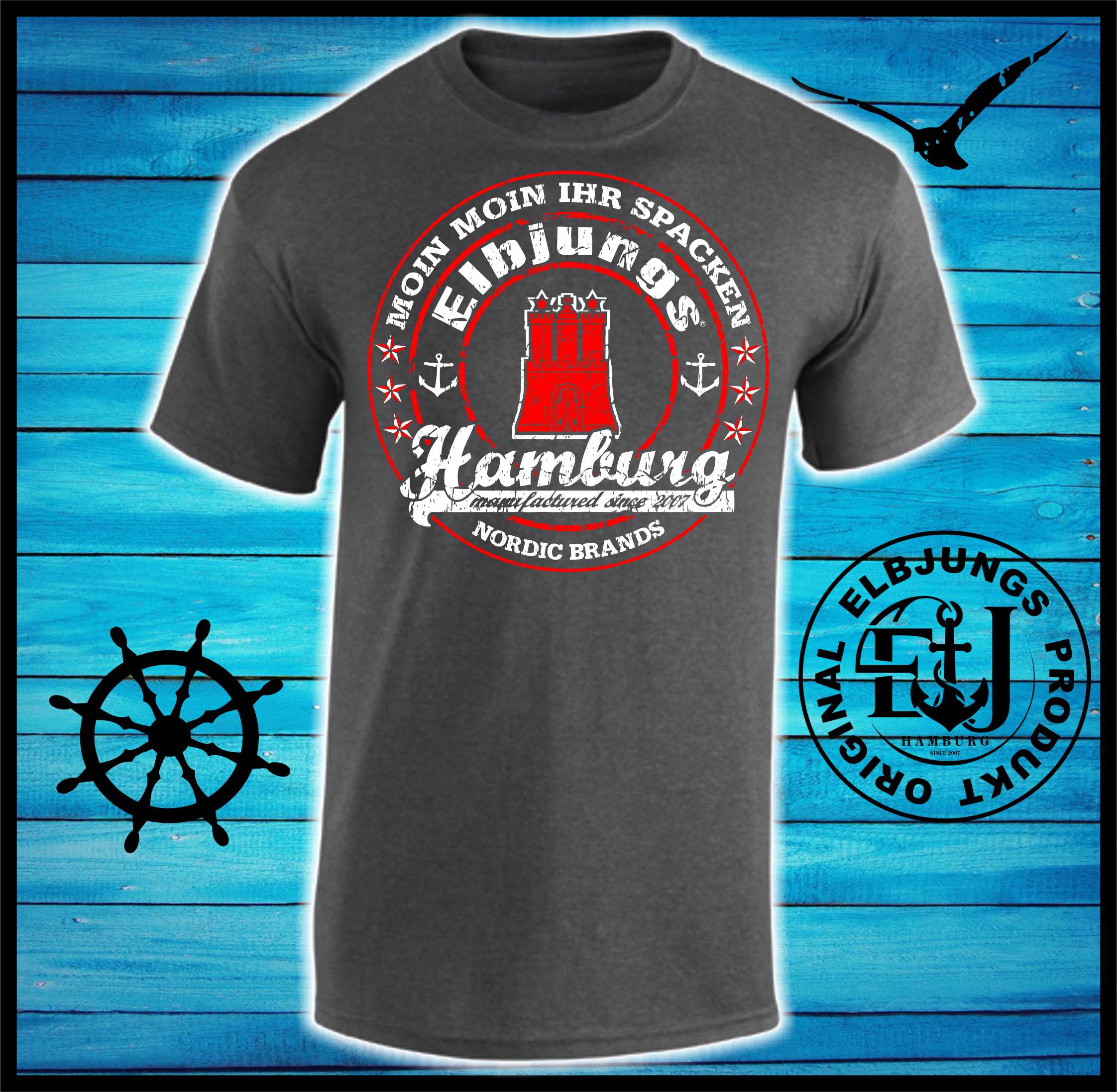 T-Shirt Elbjungs "Stamp 2" - Heavy Cotton T-Shirt