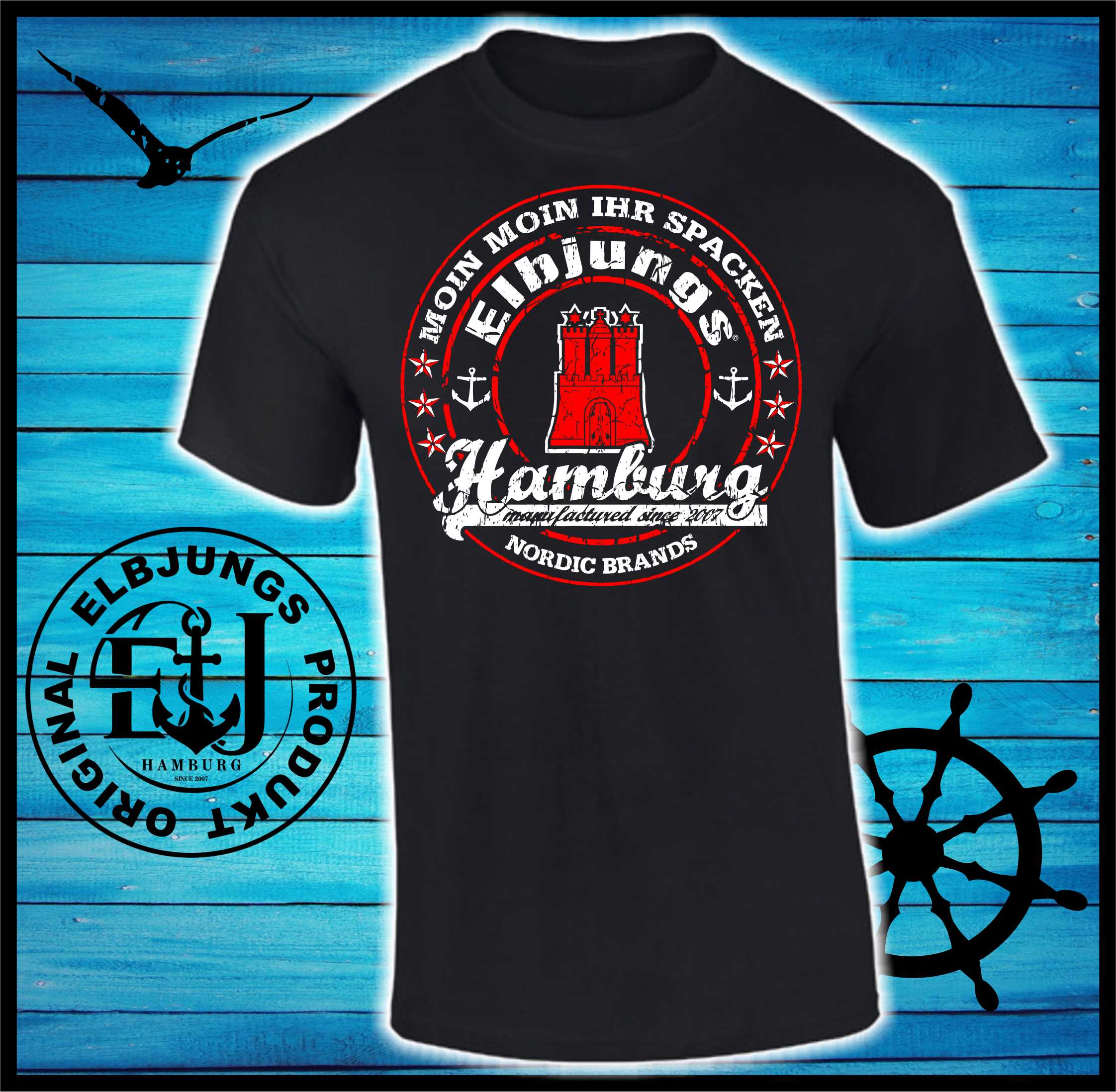 T-Shirt Elbjungs "Stamp 2" - Heavy Cotton T-Shirt