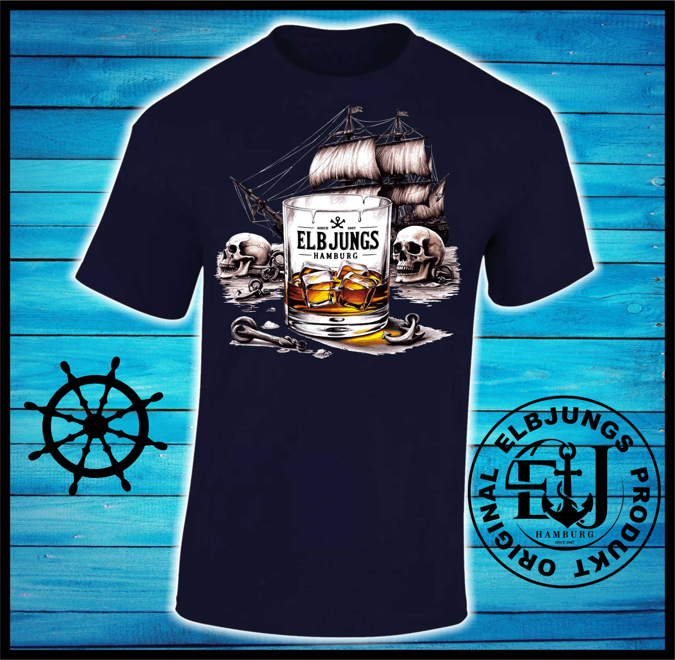 Elbjungs "Whisky" - Heavy Cotton T-Shirt
