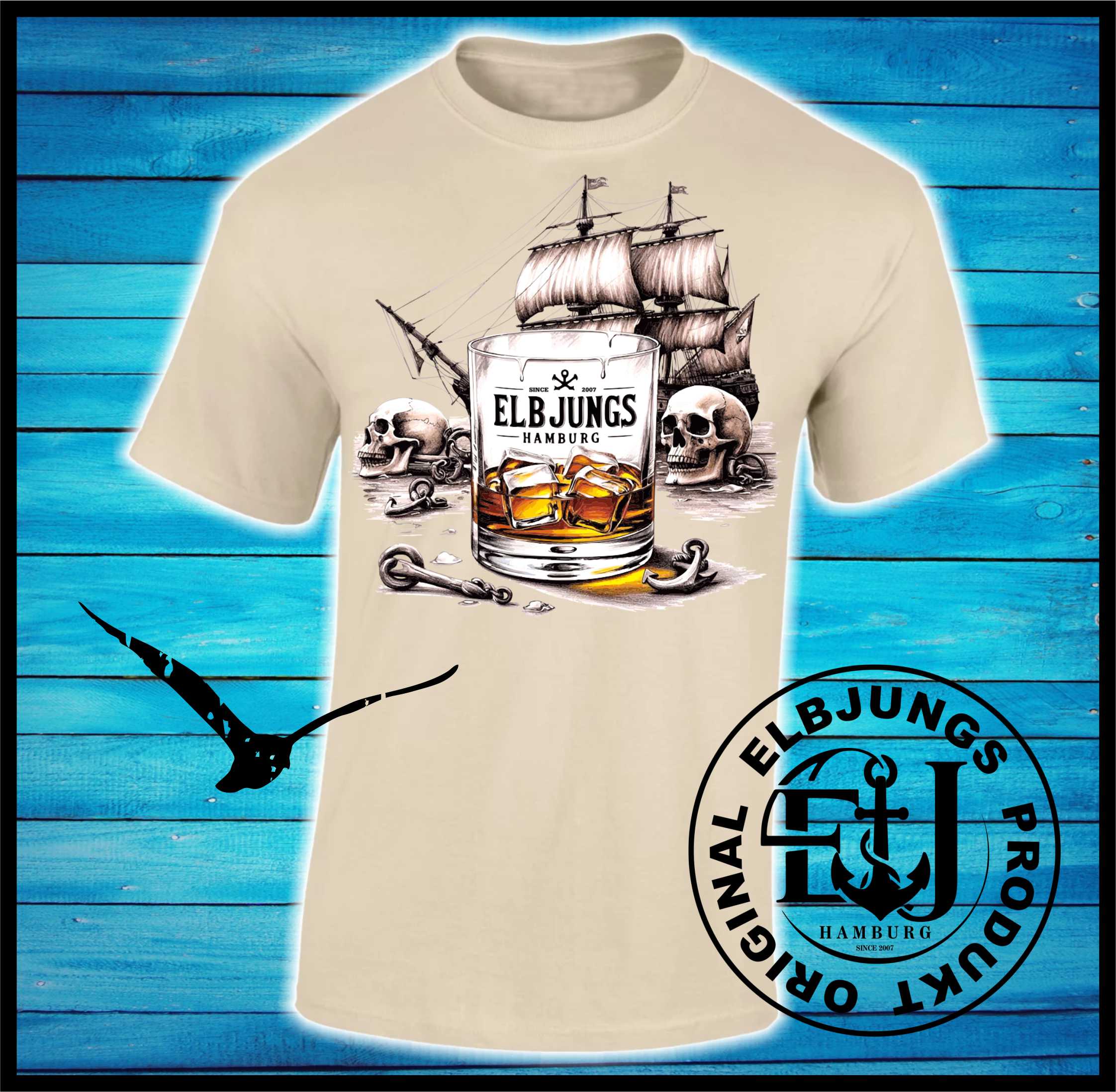 Elbjungs "Whisky" - Heavy Cotton T-Shirt