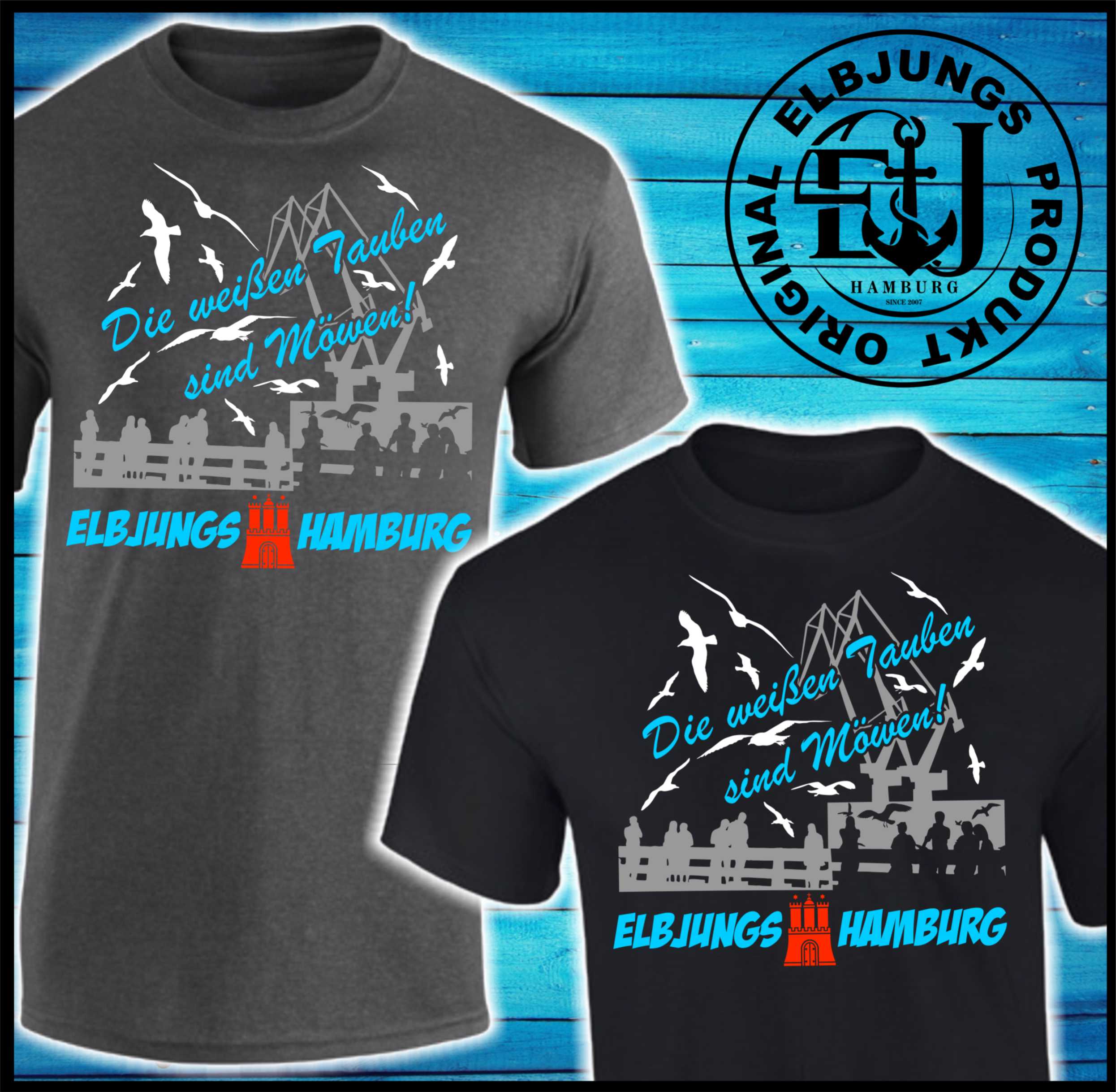 Elbjungs "Die weißen Tauben sind Möwen" - Heavy Cotton T-Shirt