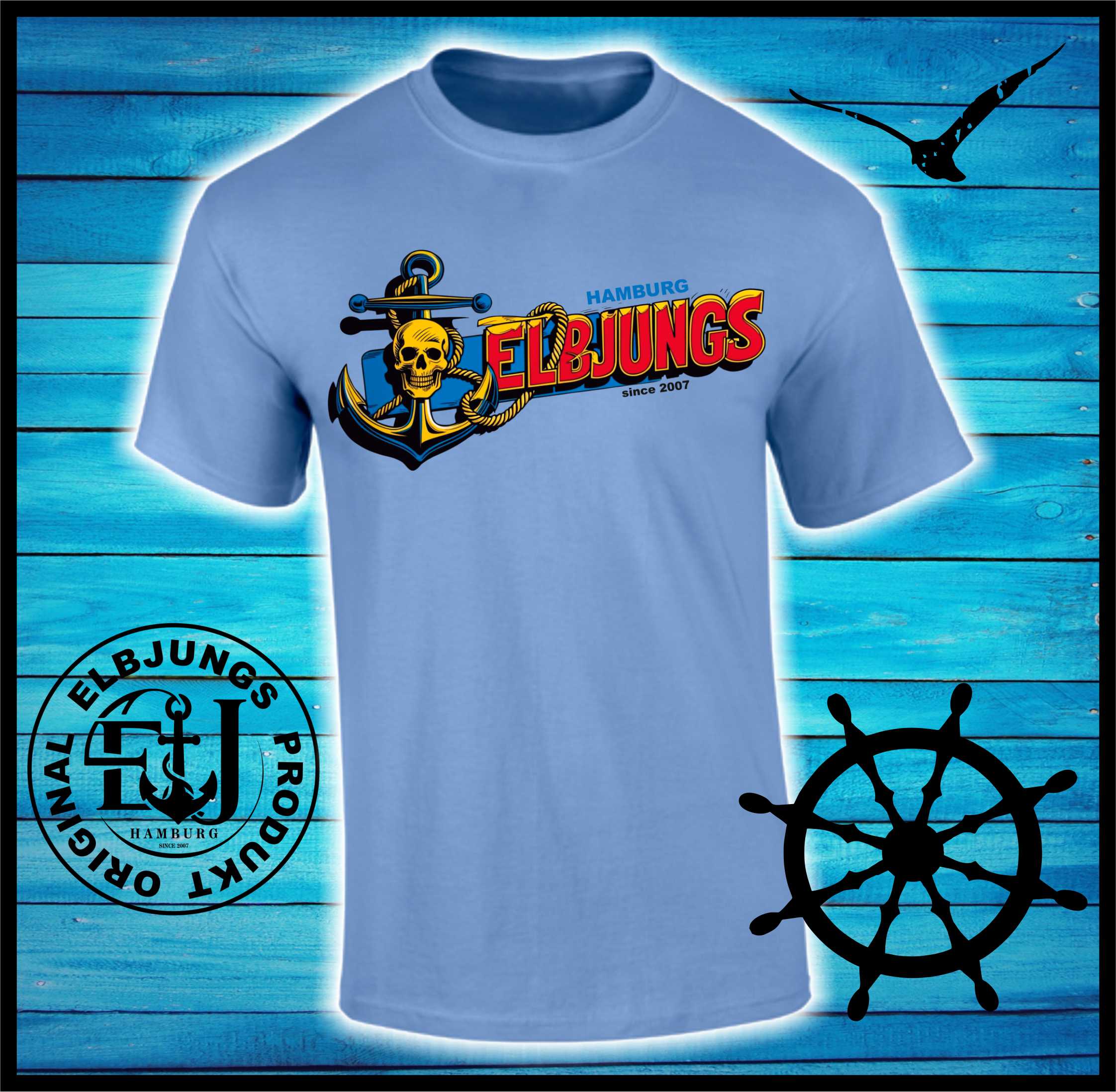 Elbjungs "since 2007" - Heavy Cotton T-Shirt