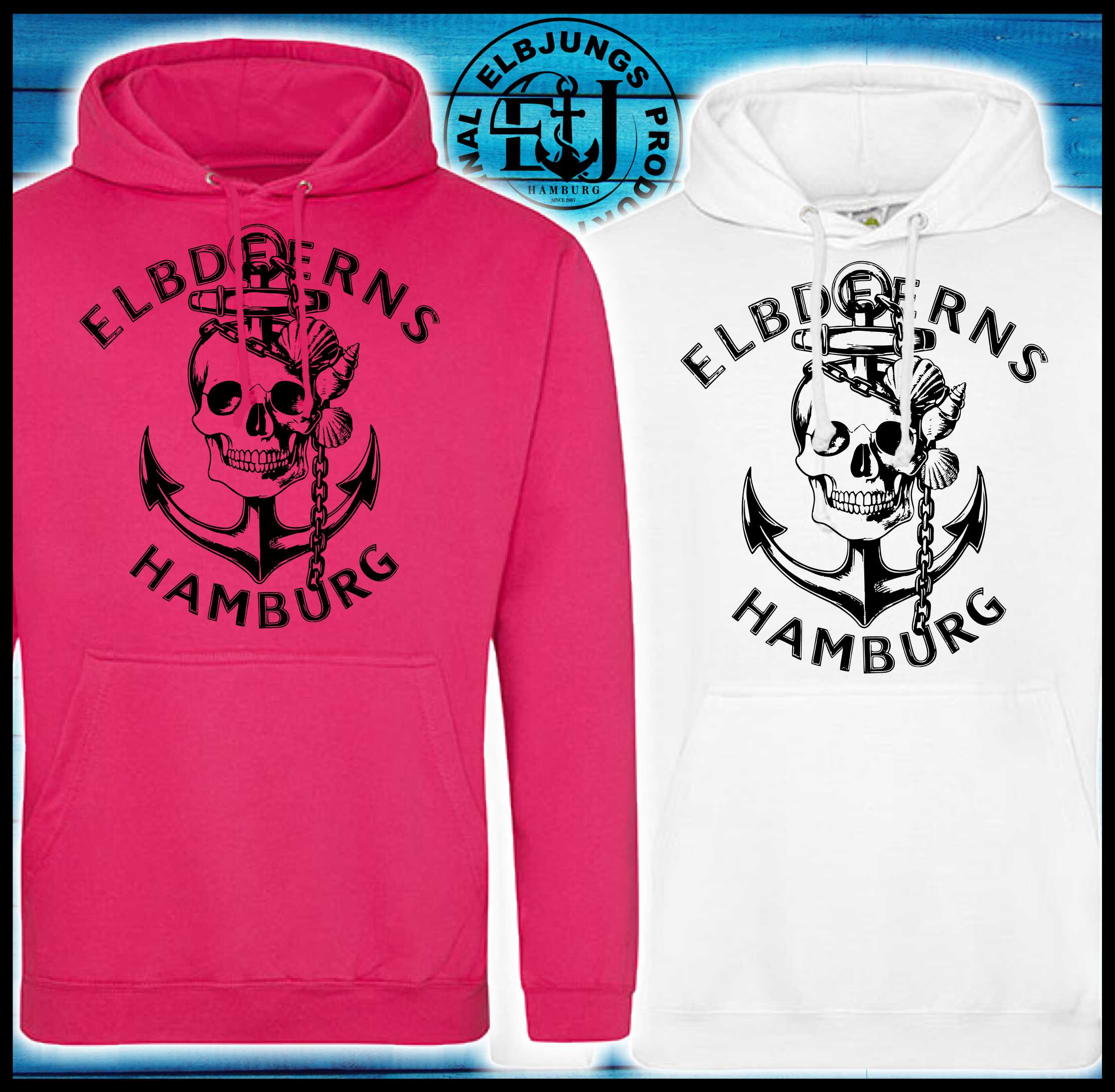 Elbdeerns "Skull & Chain" - Unisex Hoodie