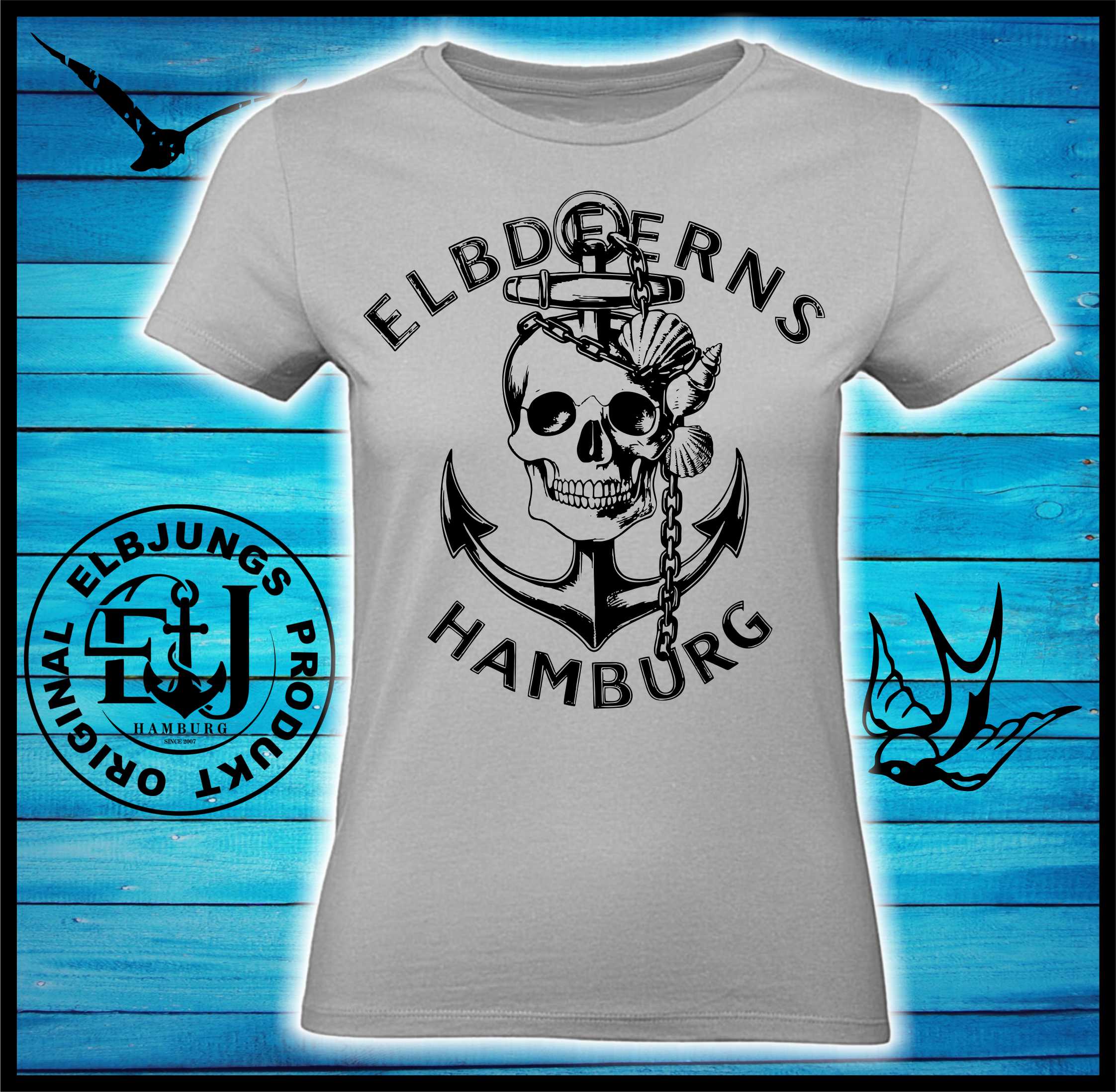 Elbdeerns "Skull & Chain" - Ladies Premium Shirt
