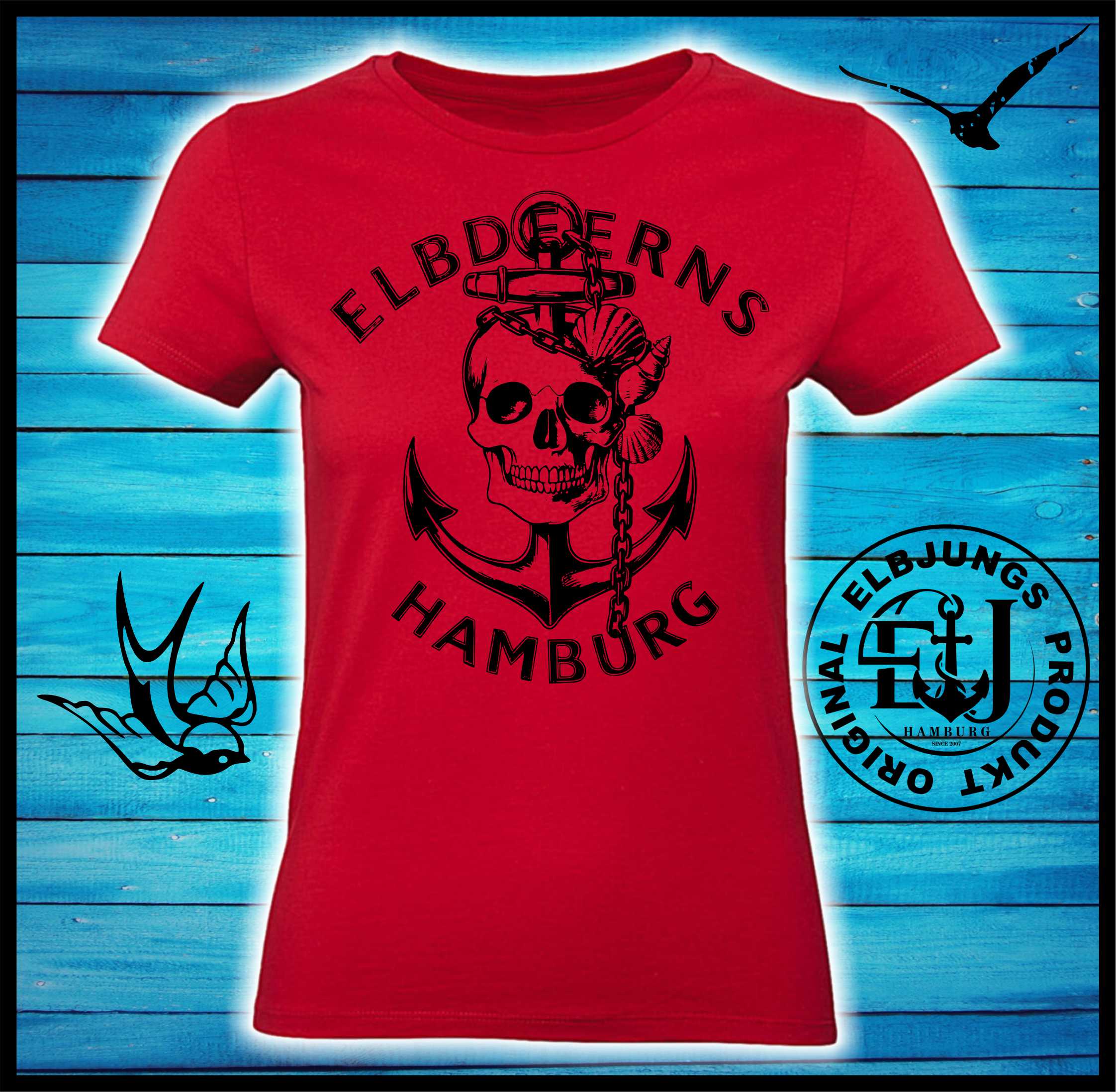 Elbdeerns "Skull & Chain" - Ladies Premium Shirt
