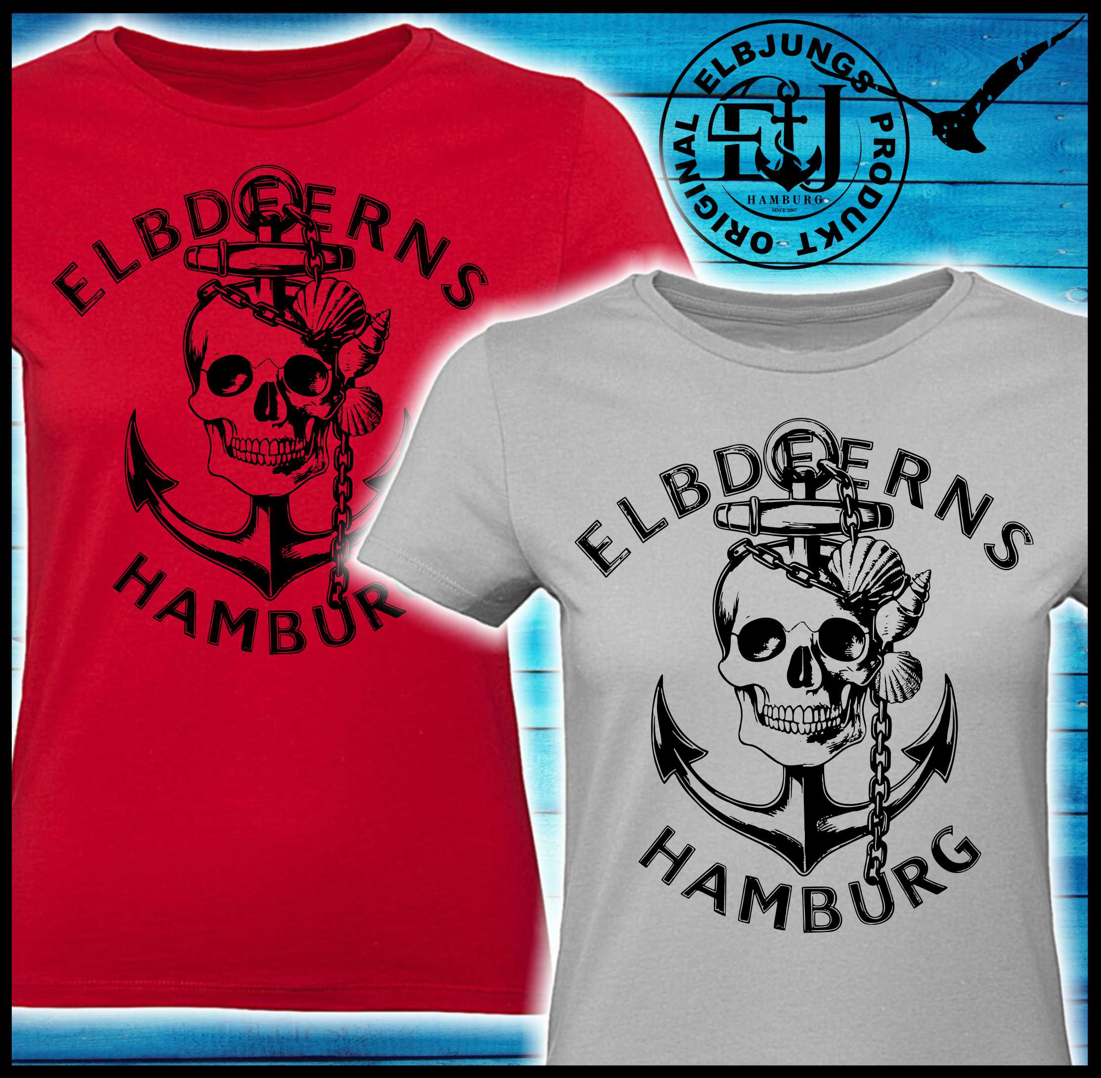 Elbdeerns "Skull & Chain" - Ladies Premium Shirt