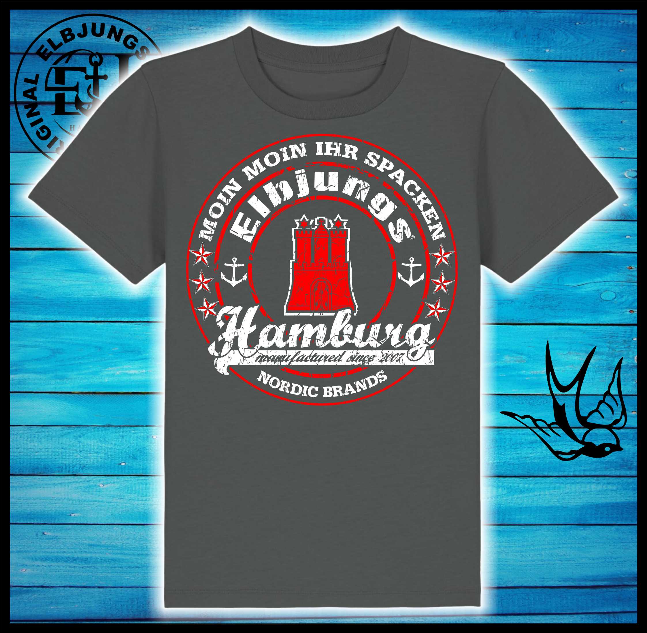 Kindershirt "Elbjungs - Stamp 2" - Kids Organic Shirt